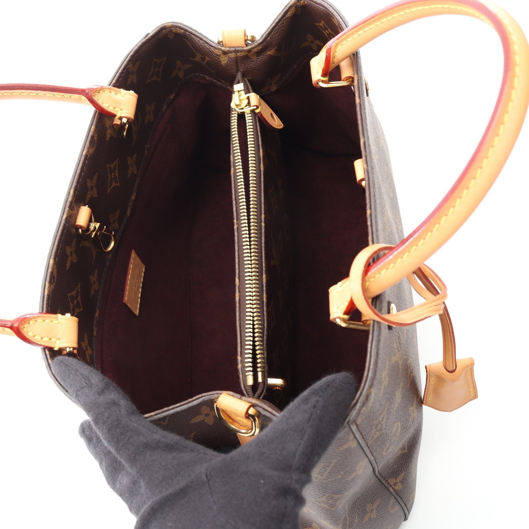 Louis Vuitton Louis Vuitton Montaigne Mm Monogram Handbag Leather Brown Size ONE SIZE - 3 Thumbnail