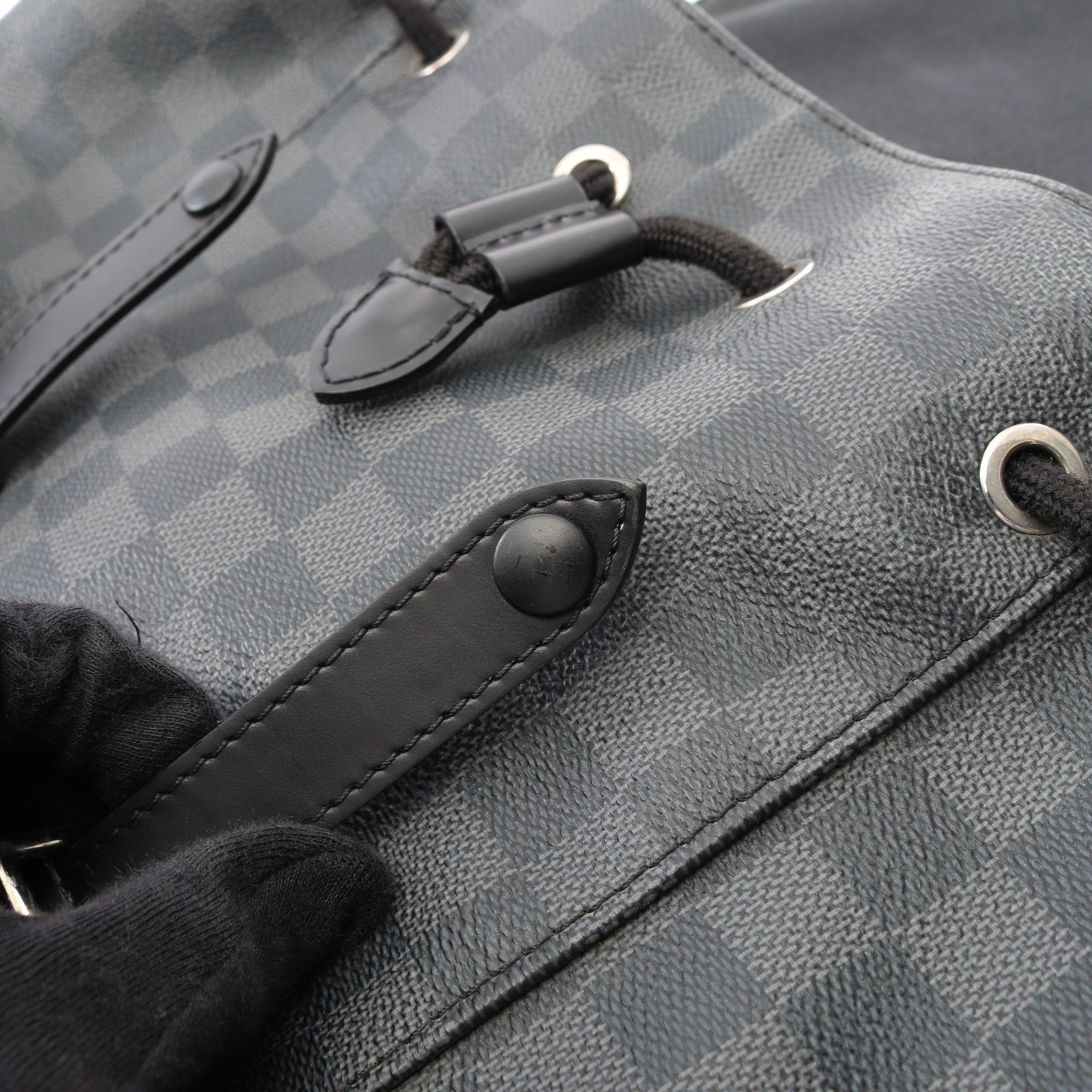 Louis Vuitton Louis Vuitton Christopher Pm Damier Graphite Backpack Rucksack Leather Black Red Size ONE SIZE - 8 Thumbnail