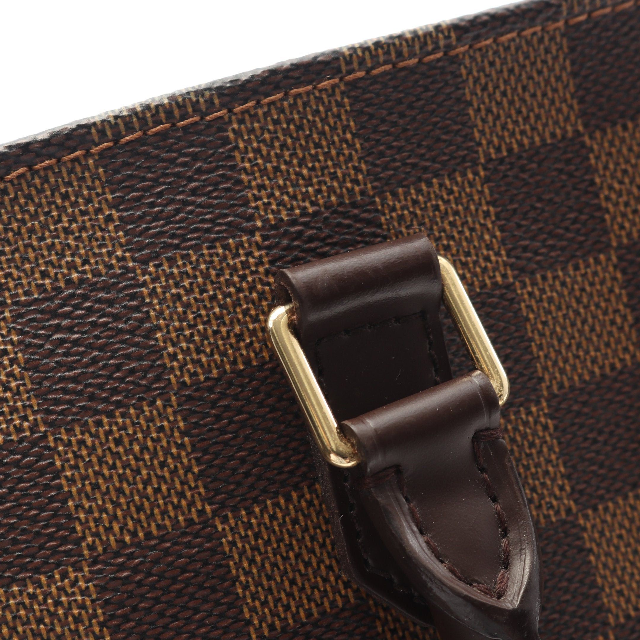 Louis Vuitton Louis Vuitton Sac Plat Damier Ebene Handbag Tote Bag Leather Brown Size ONE SIZE - 8 Thumbnail