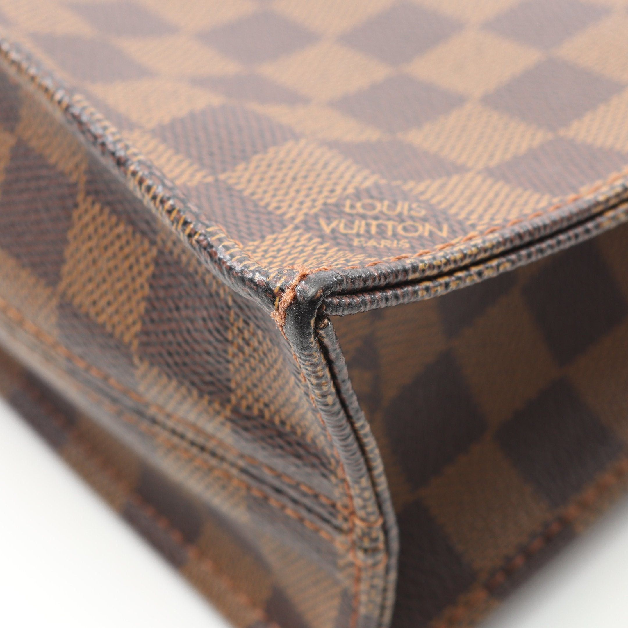Louis Vuitton Louis Vuitton Sac Plat Damier Ebene Handbag Tote Bag Leather Brown Size ONE SIZE - 7 Thumbnail