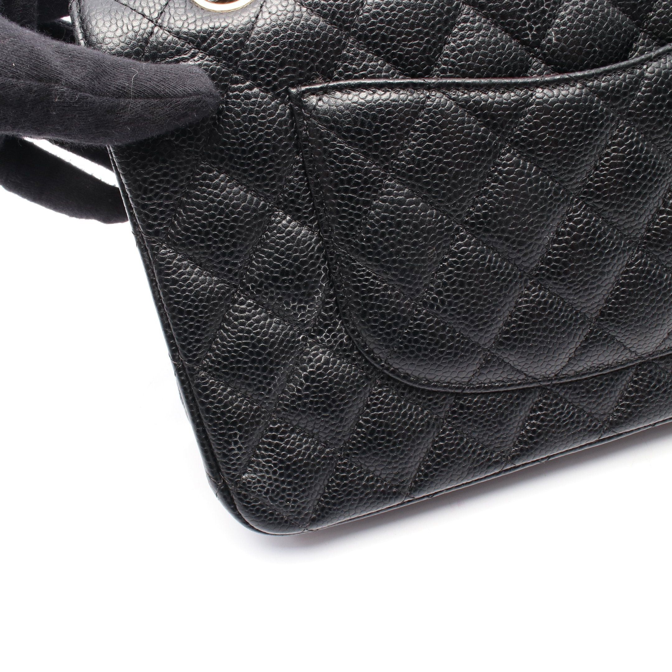 Chanel Chanel Matelasse Double Flap Chain Shoulder Bag Caviar Skin Black Gold Hardware Size ONE SIZE - 9 Thumbnail
