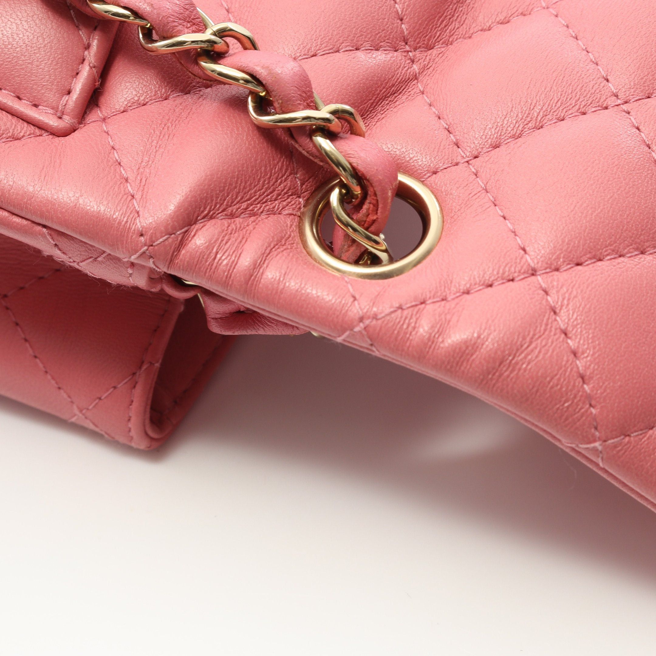 Chanel Chanel Mini Matelasse Chain Shoulder Bag Lambskin Pink Gold Hardware Size ONE SIZE - 8 Thumbnail