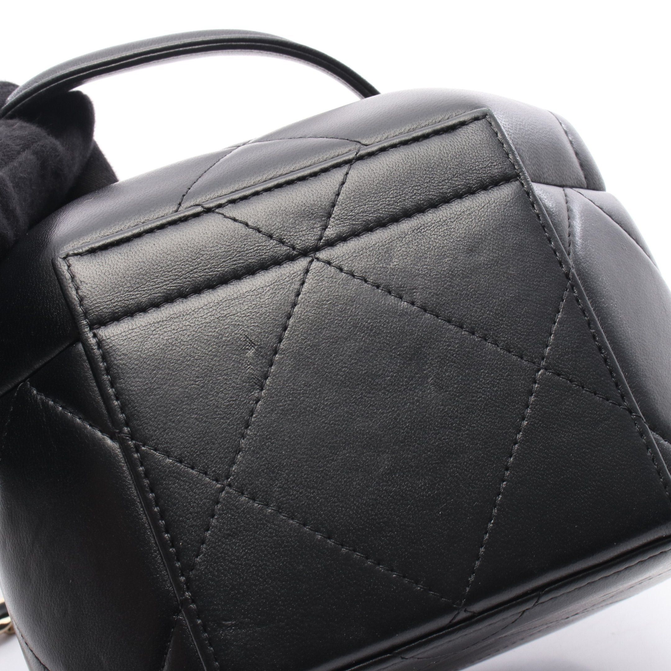 Chanel Chanel Matelasse Small Vanity Chain Shoulder Bag Leather Black Gold Hardware Size ONE SIZE - 7 Thumbnail