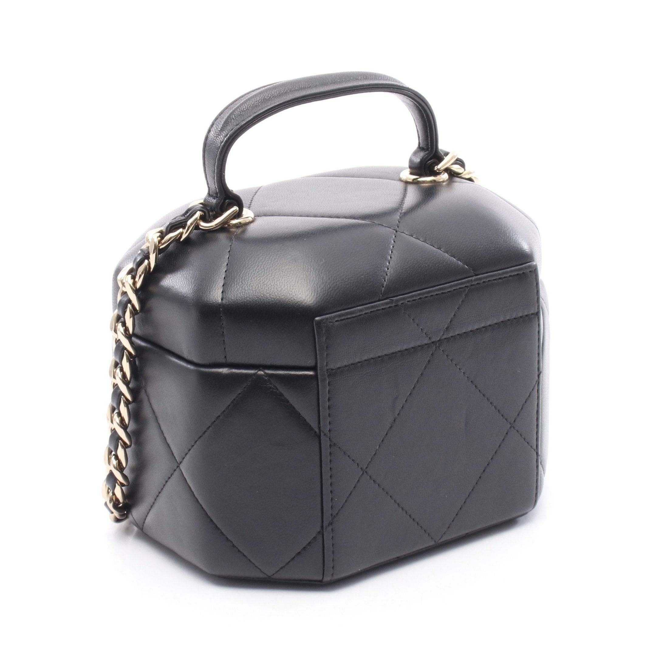 Chanel Chanel Matelasse Small Vanity Chain Shoulder Bag Leather Black Gold Hardware Size ONE SIZE - 2 Thumbnail