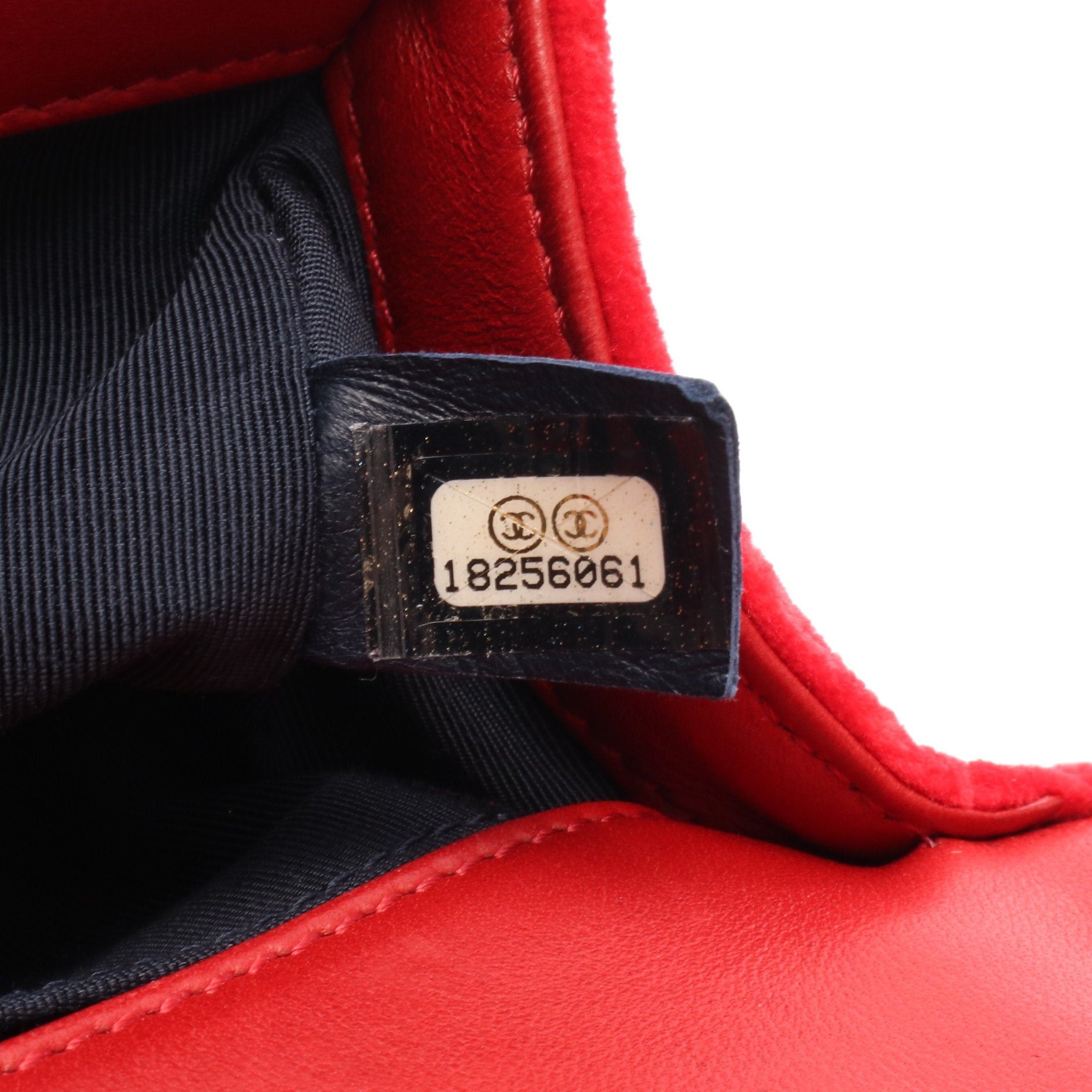 Chanel Chanel Boy Chanel Small Chain Shoulder Bag Check Velor Canvas Red Green Multicolor Antique Gold Hardware Size ONE SIZE - 5 Thumbnail