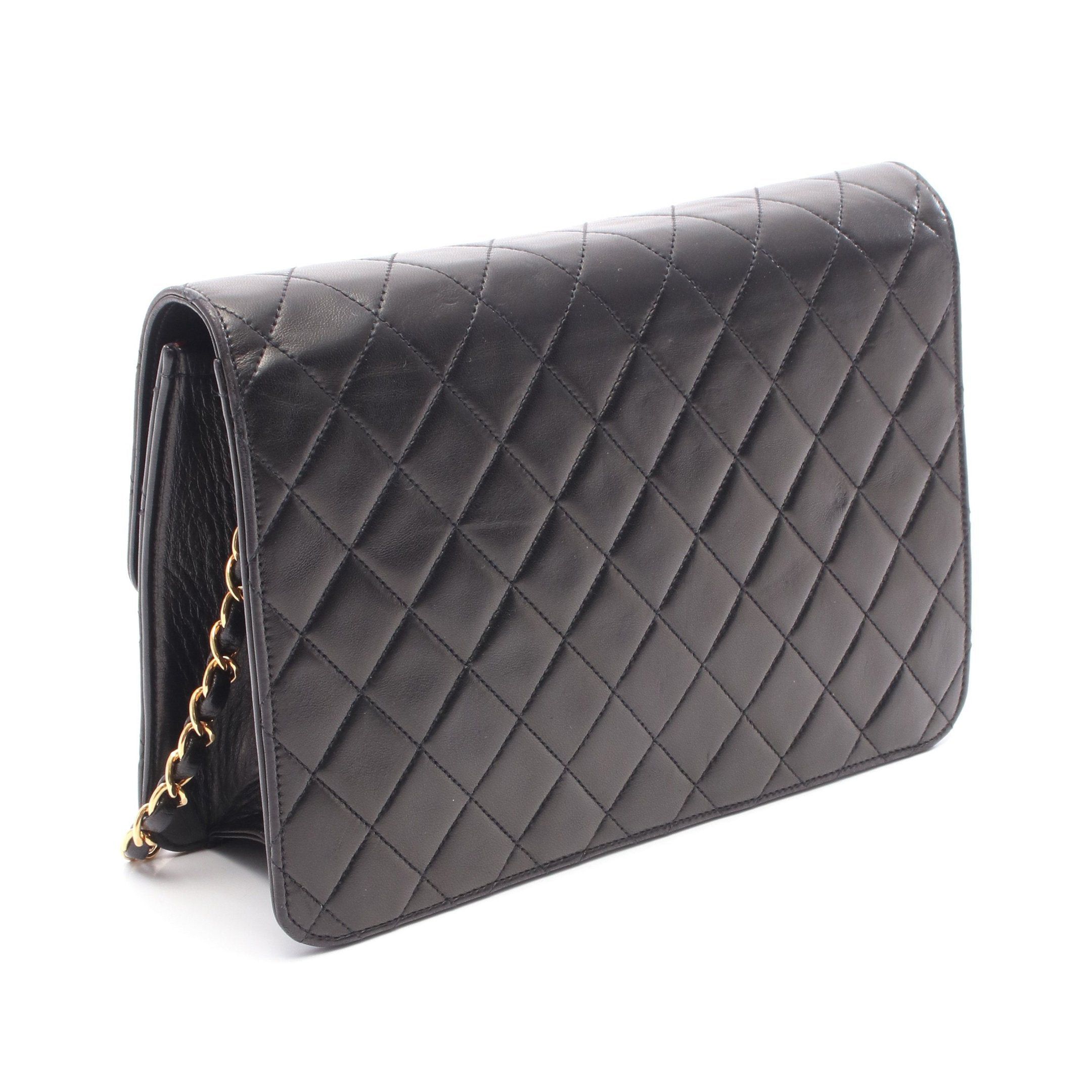 Chanel Chanel Matelasse Chain Shoulder Bag Lambskin Black Gold Hardware Size ONE SIZE - 2 Thumbnail