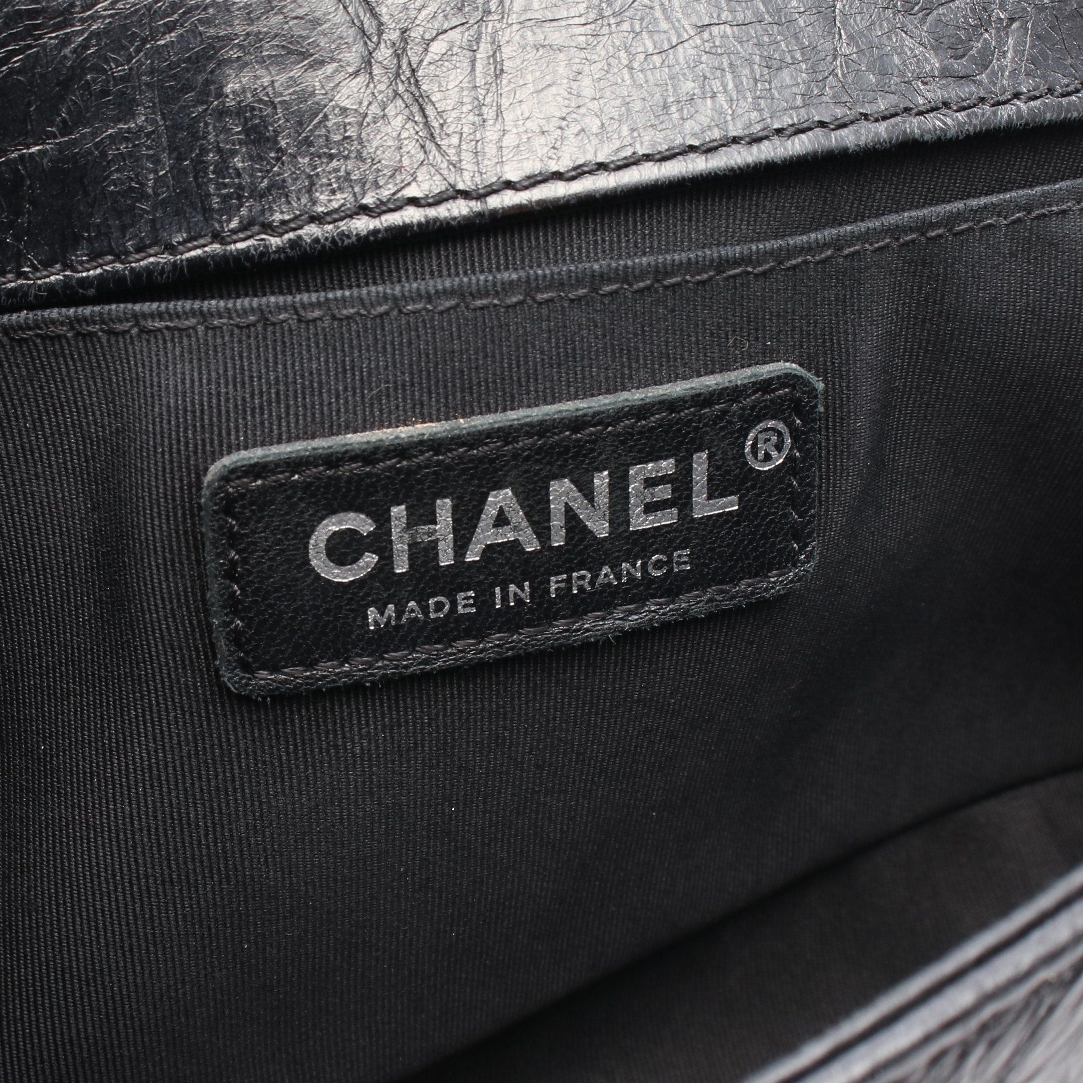 Chanel Chanel Boy Chanel Chain Shoulder Bag Aged Calfskin Black Silver Hardware Size ONE SIZE - 4 Thumbnail
