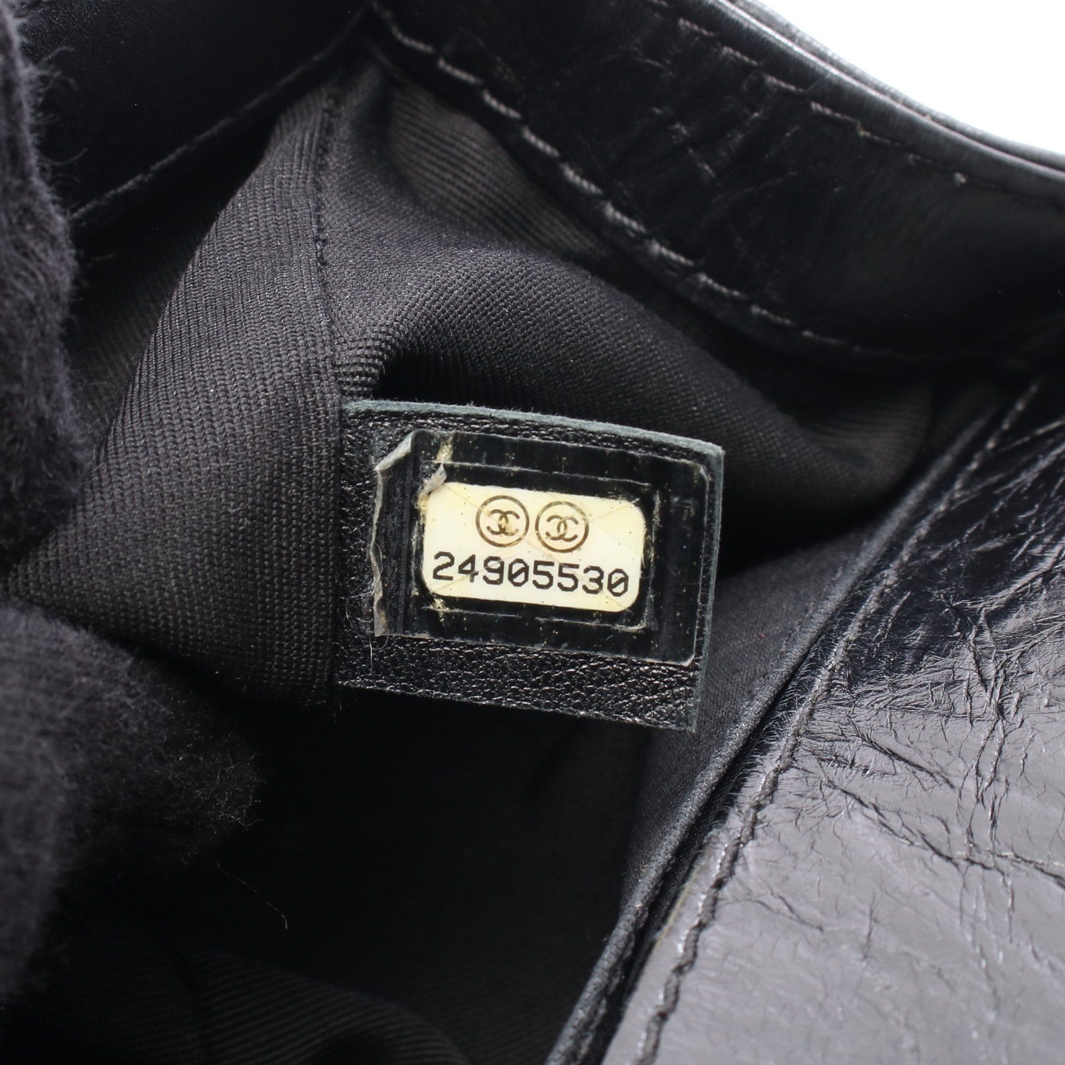 Chanel Chanel Boy Chanel Chain Shoulder Bag Aged Calfskin Black Silver Hardware Size ONE SIZE - 5 Thumbnail
