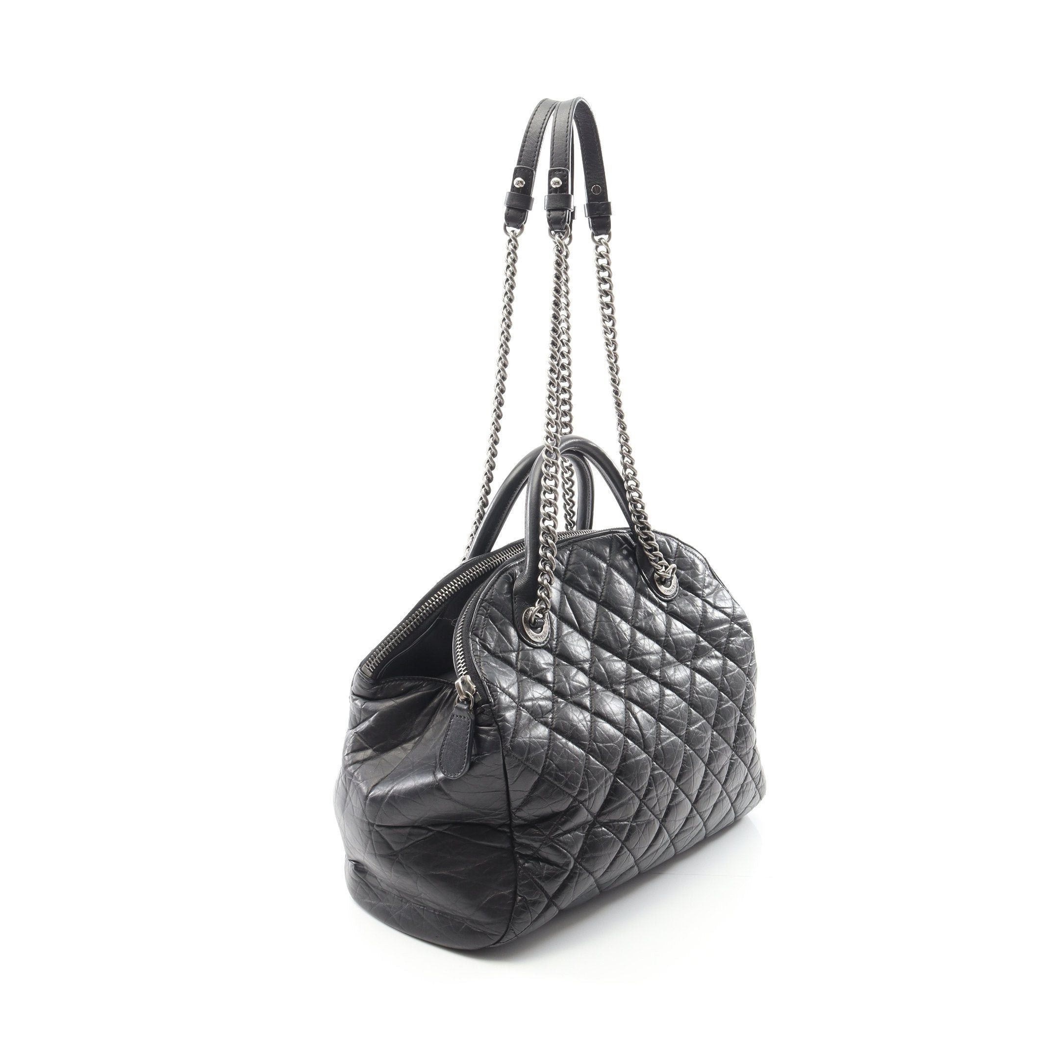 Chanel Chanel Matelasse Chain Shoulder Bag Tote Leather Black Antique Silver Hardware Size ONE SIZE - 2 Thumbnail