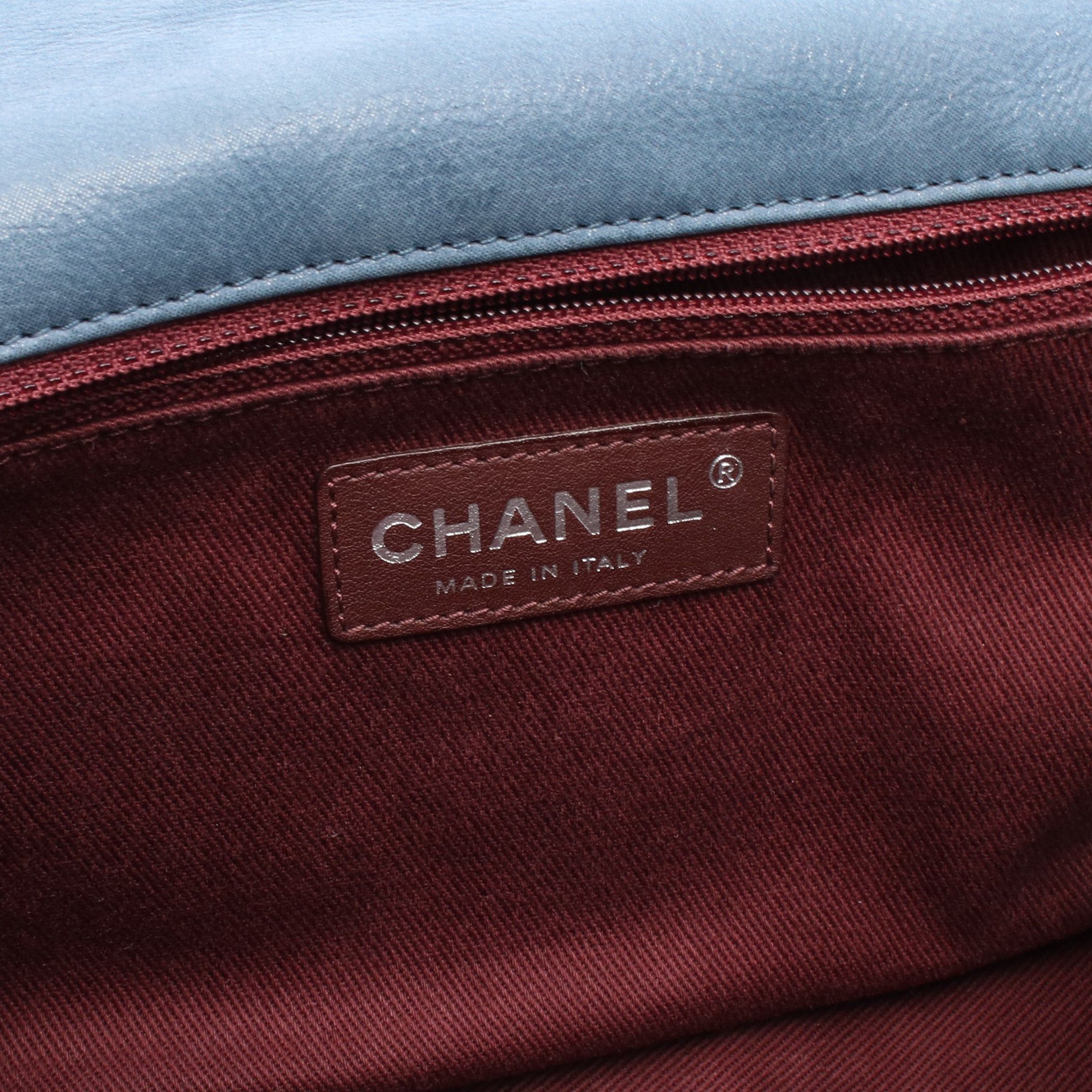 Chanel Chanel Matelasse Chain Shoulder Bag Leather Blue Brown Antique Silver Hardware Size ONE SIZE - 4 Thumbnail