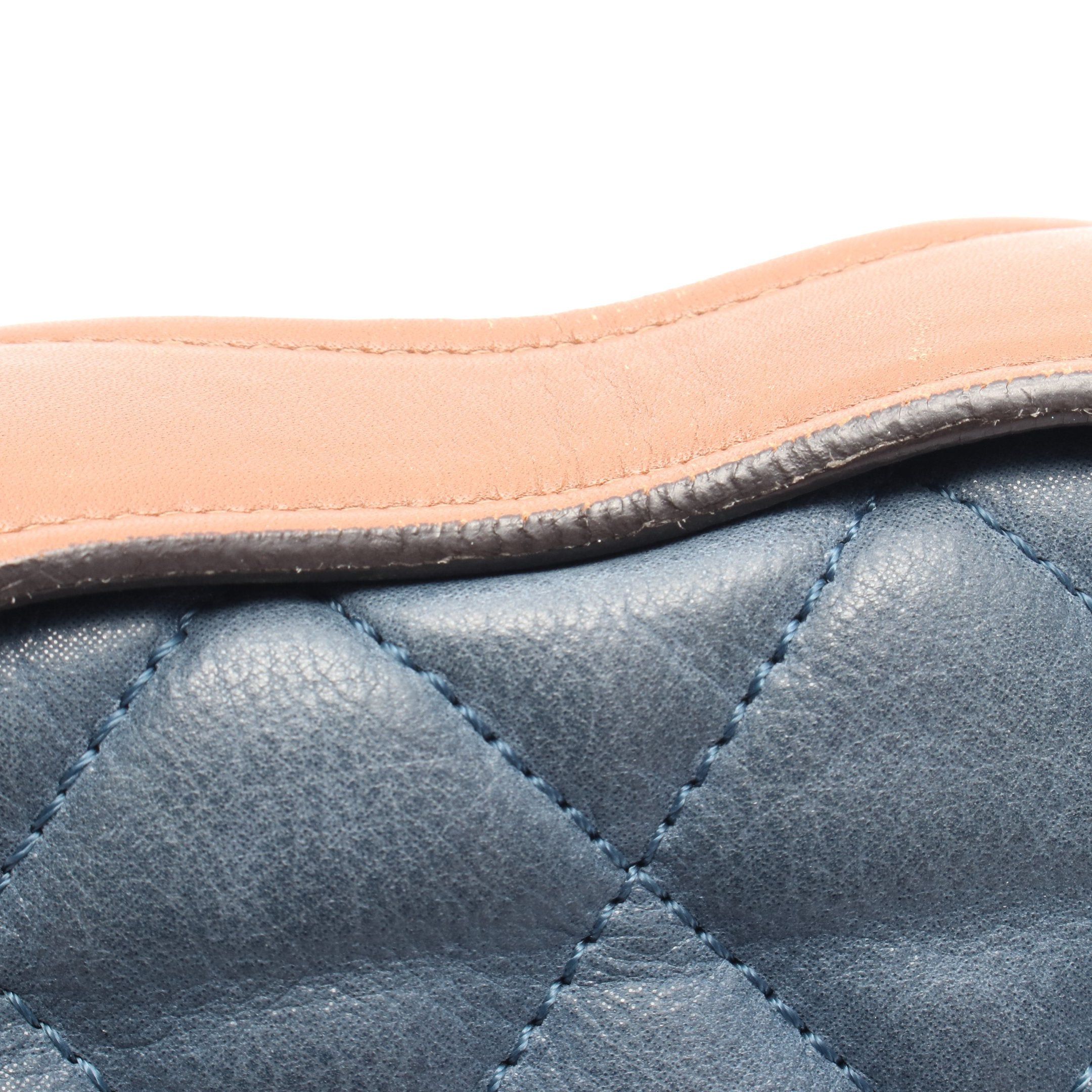 Chanel Chanel Matelasse Chain Shoulder Bag Leather Blue Brown Antique Silver Hardware Size ONE SIZE - 7 Thumbnail