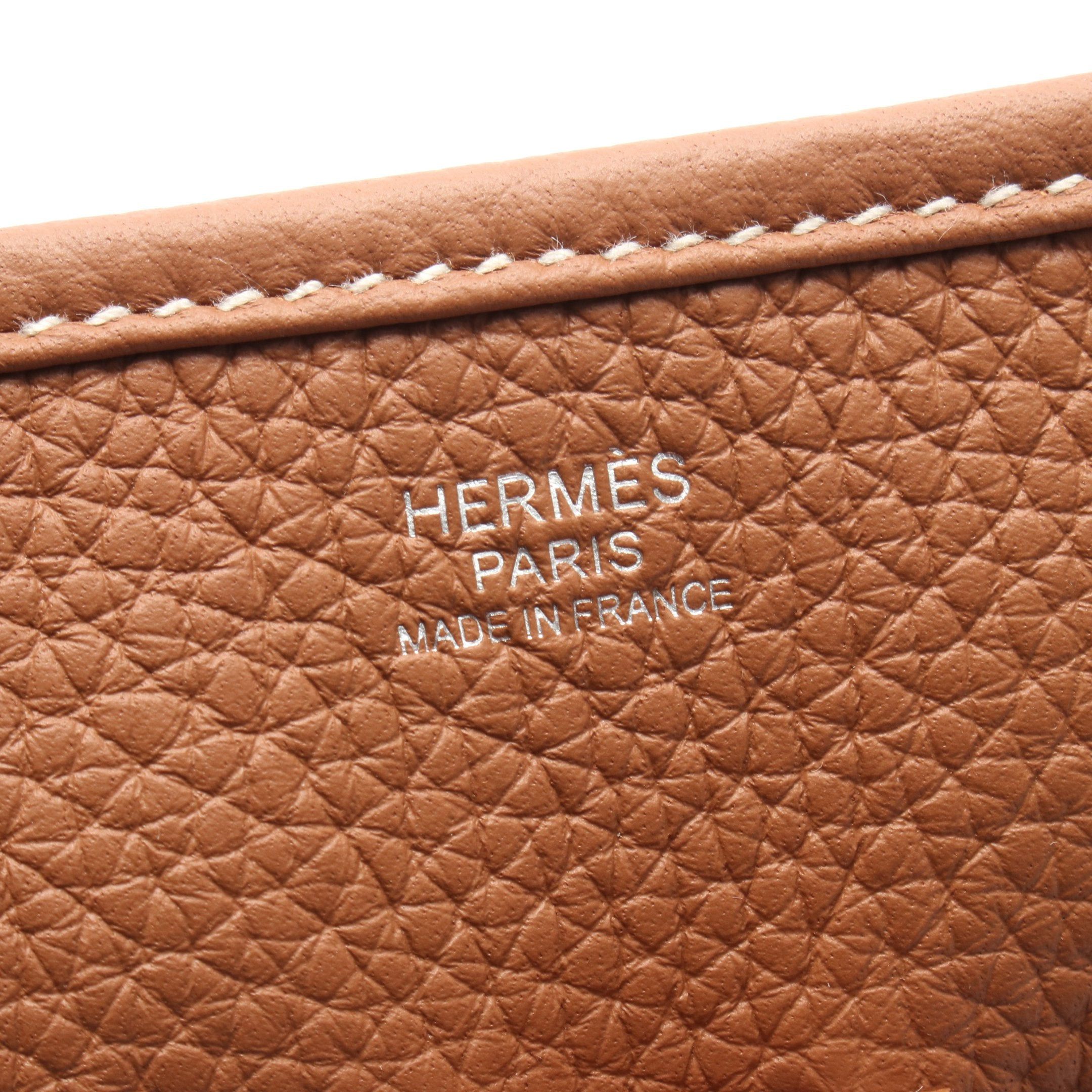 Hermes Hermes Evelyn 3 Troyes Pm Gold Shoulder Bag Clemence Leather Brown Silver Hardware Double Engraved Size ONE SIZE - 4 Thumbnail