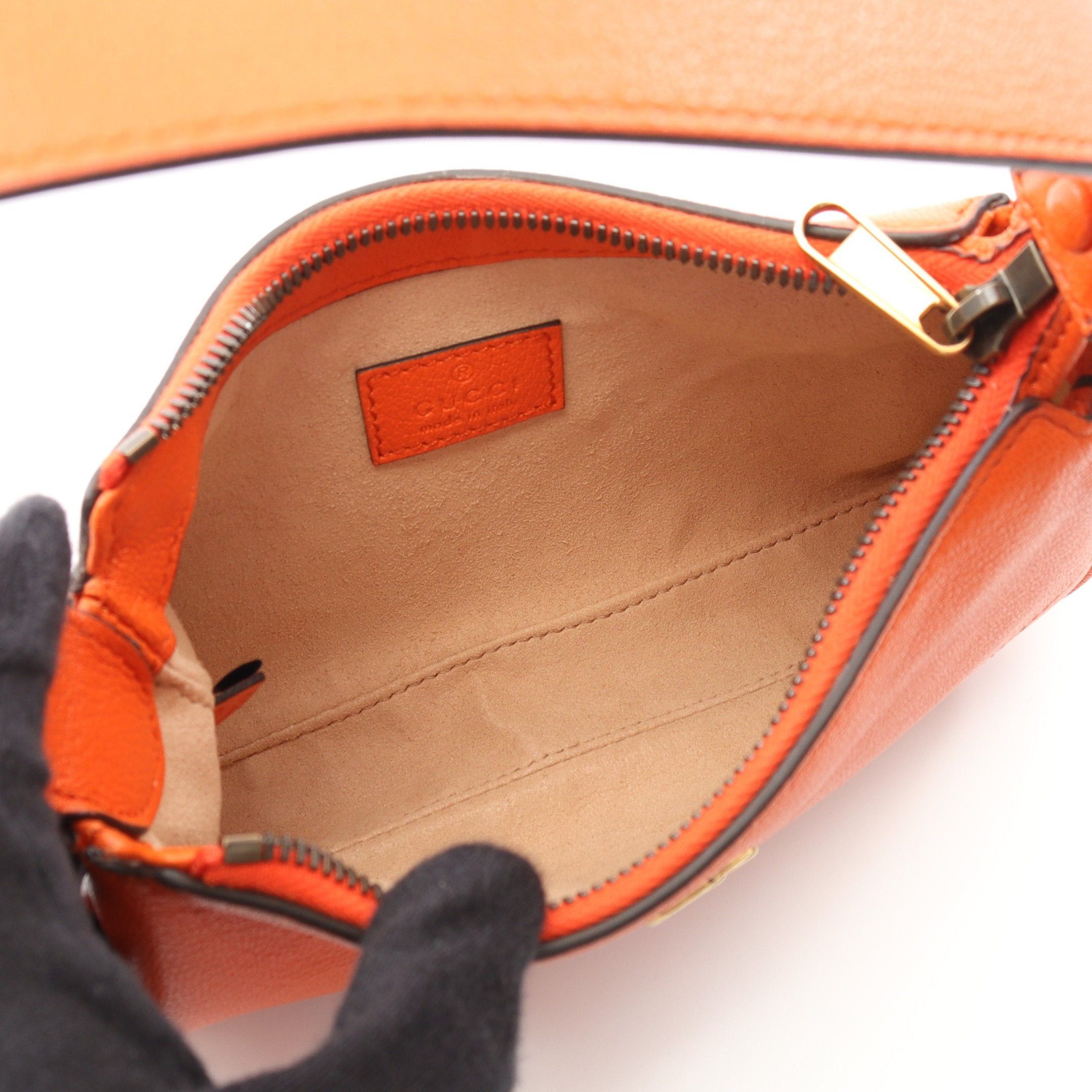 Gucci Gucci Aphrodite Gg Marmont Handbag Leather Orange Size ONE SIZE - 3 Thumbnail