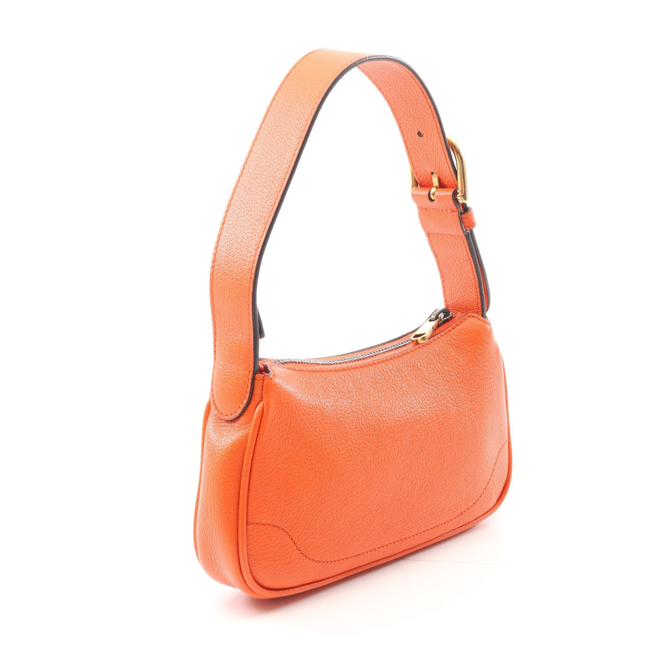 Gucci Gucci Aphrodite Gg Marmont Handbag Leather Orange Size ONE SIZE - 2 Thumbnail