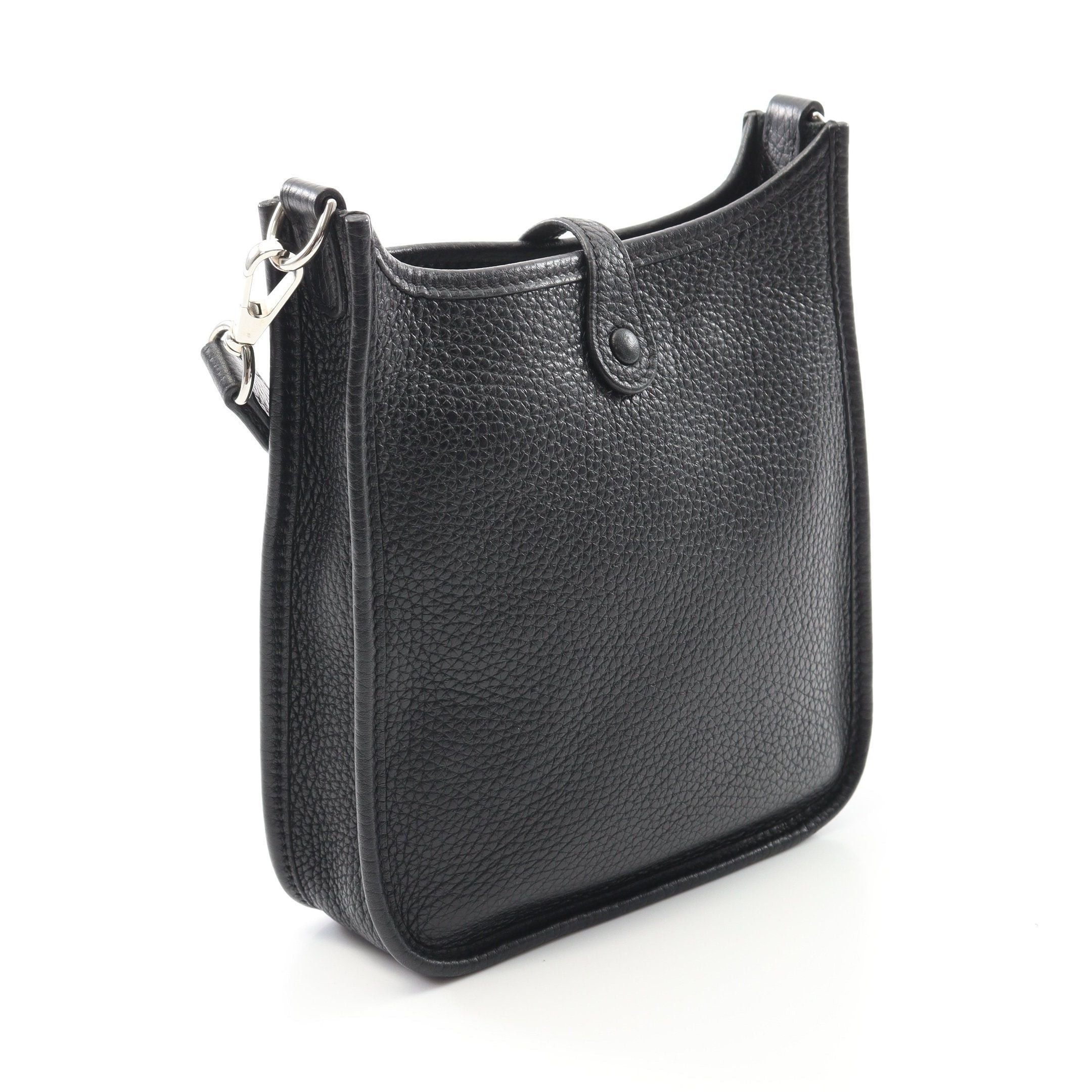 Hermes Hermes Evelyn Tpm Shoulder Bag Clemence Leather Black Silver Hardware Y Stamp Size ONE SIZE - 2 Thumbnail