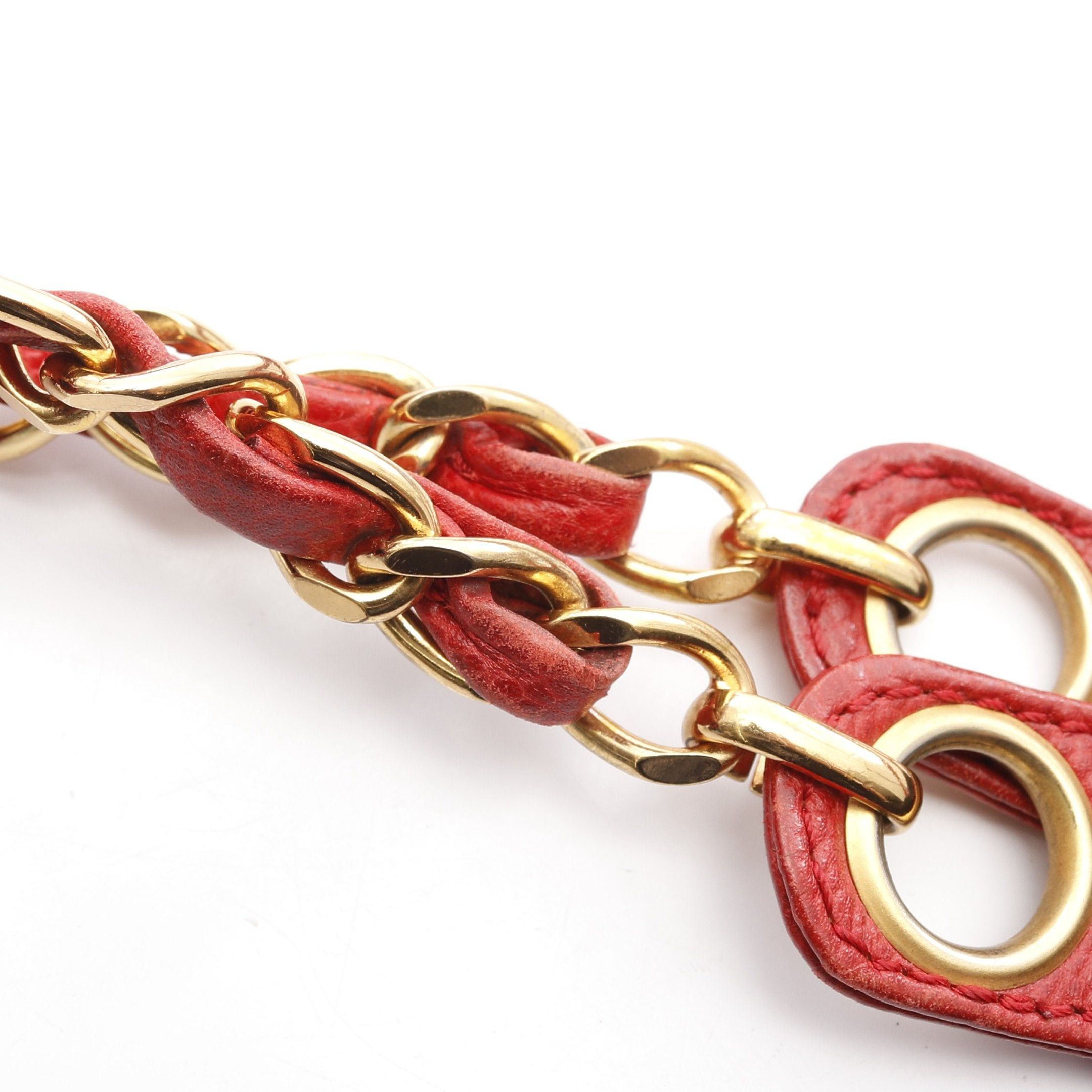 Chanel Chanel Coco Mark Chain Shoulder Bag Tote Caviar Skin Red Gold Hardware Size ONE SIZE - 12 Thumbnail