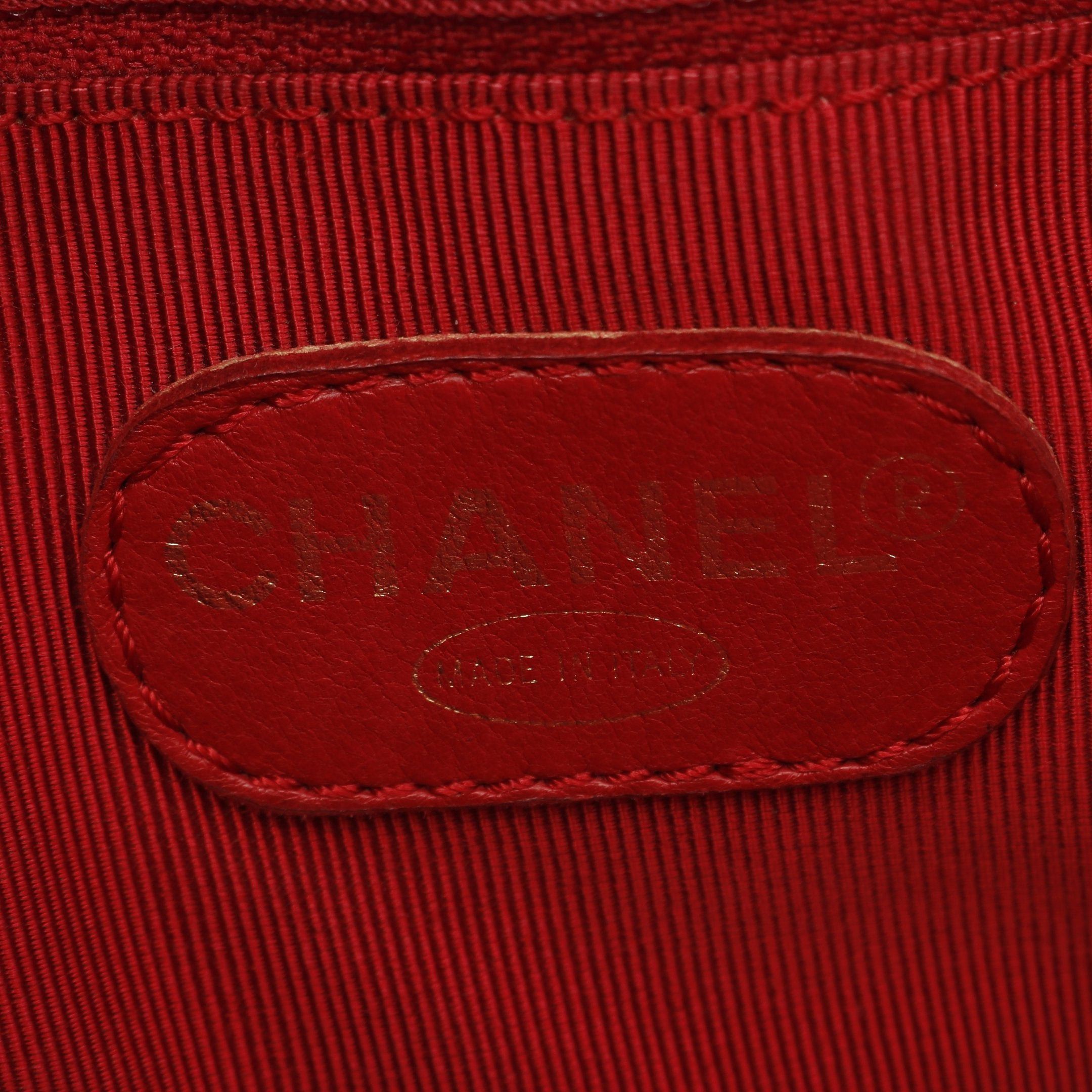 Chanel Chanel Coco Mark Chain Shoulder Bag Tote Caviar Skin Red Gold Hardware Size ONE SIZE - 4 Thumbnail