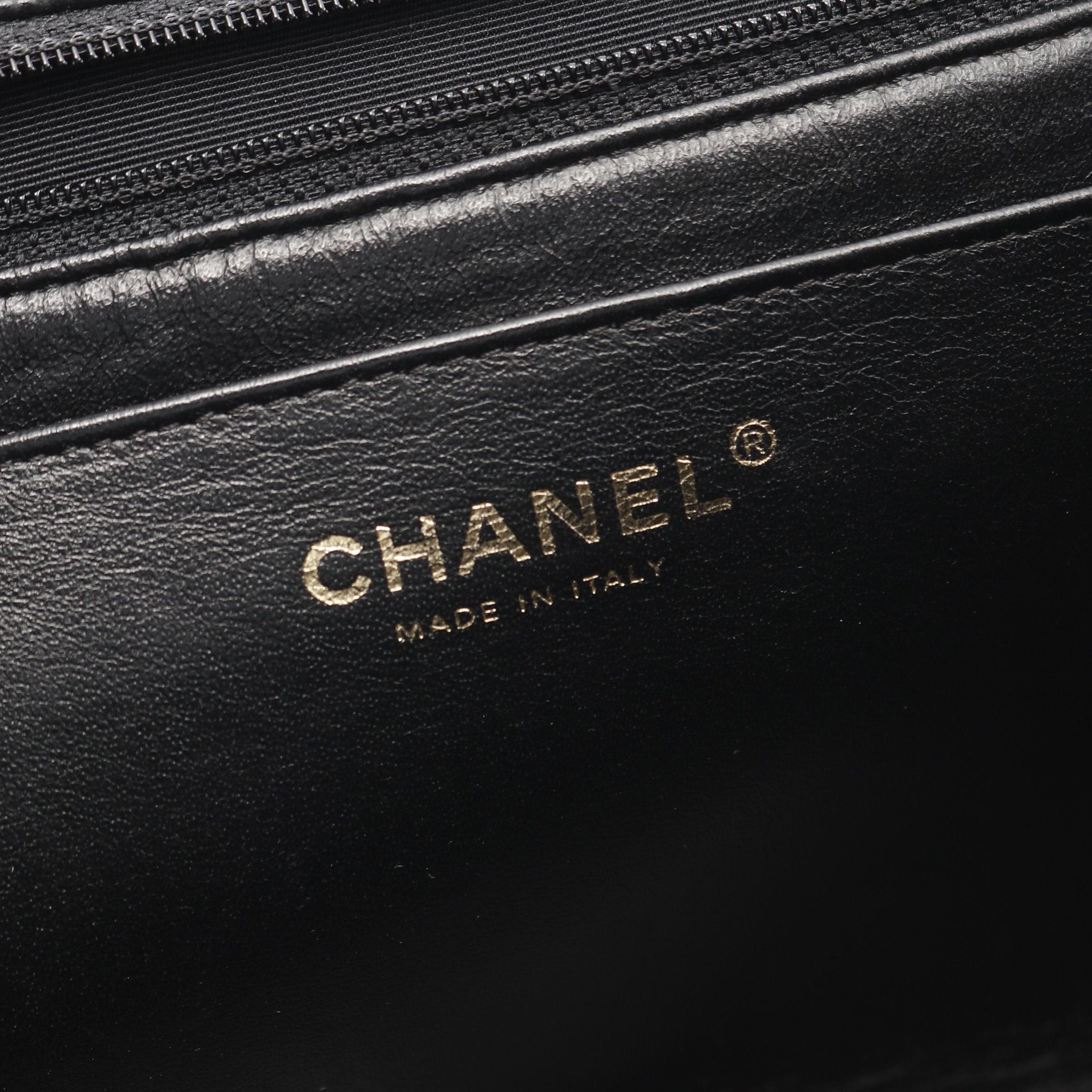 Chanel Chanel Decamatlassé 30 Single Flap Double Chain Shoulder Bag Caviar Skin Black Gold Hardware Size ONE SIZE - 4 Thumbnail