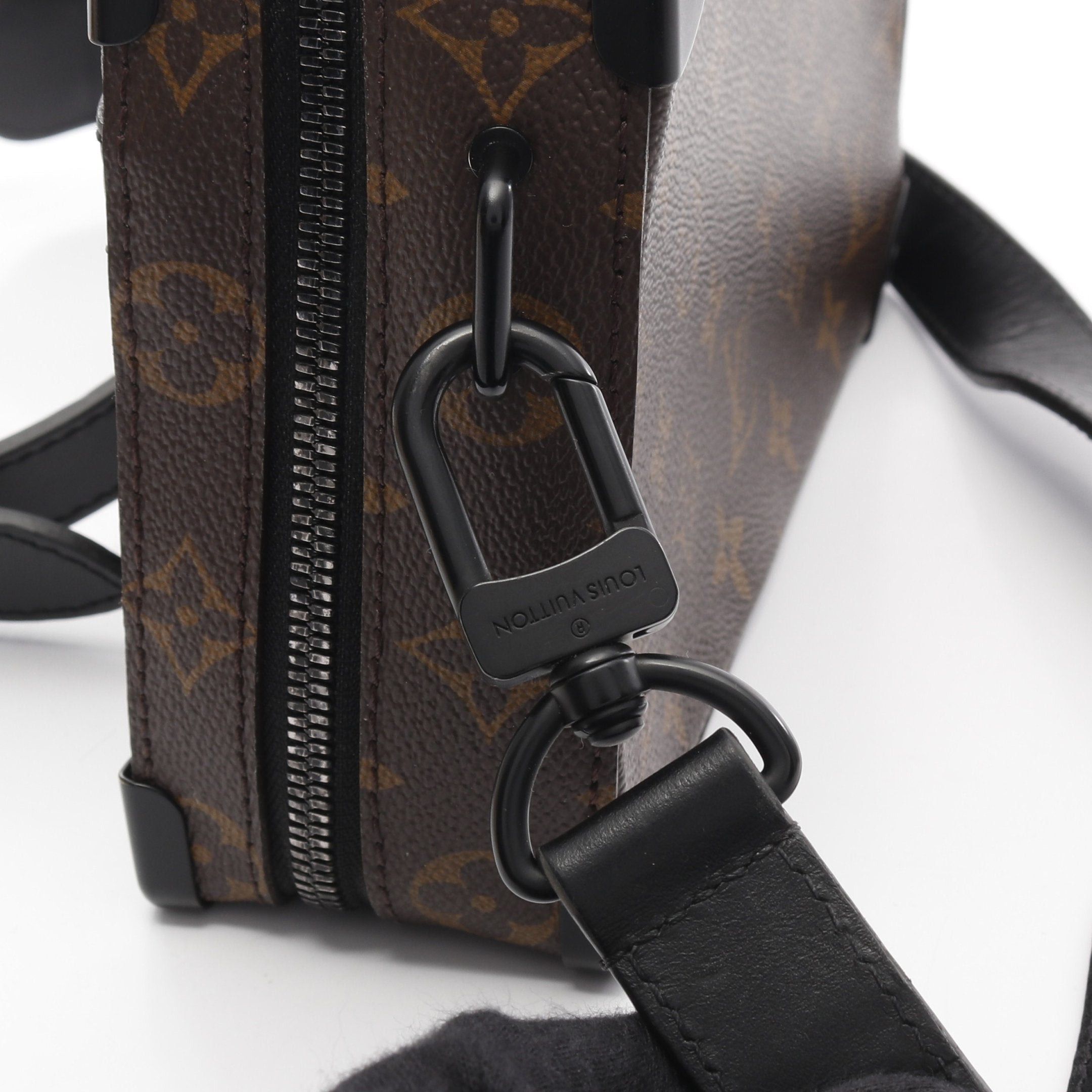 Louis Vuitton Louis Vuitton Handle Soft Trunk Monogram Macassar Handbag Leather Brown Black Size ONE SIZE - 9 Thumbnail