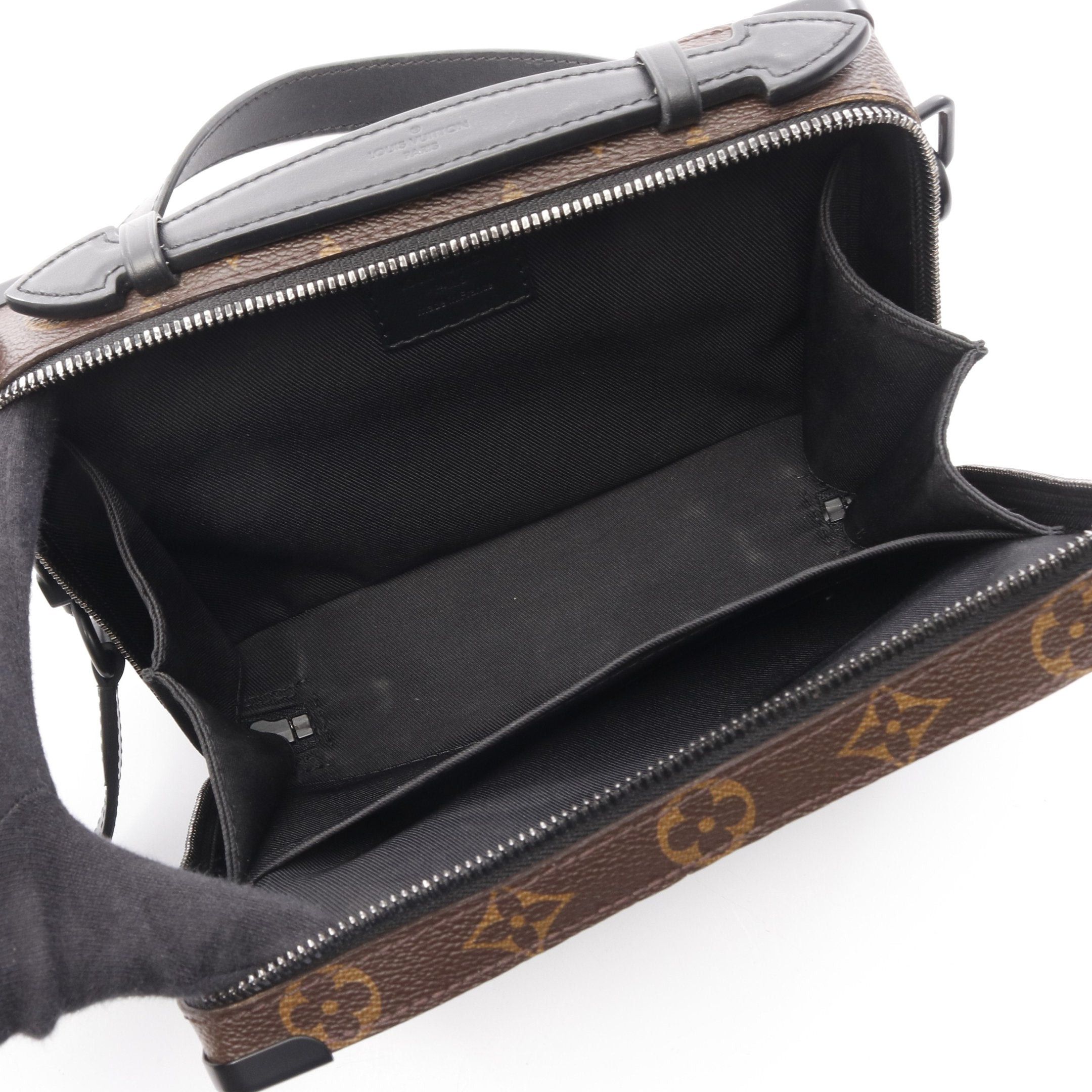Louis Vuitton Louis Vuitton Handle Soft Trunk Monogram Macassar Handbag Leather Brown Black Size ONE SIZE - 3 Thumbnail