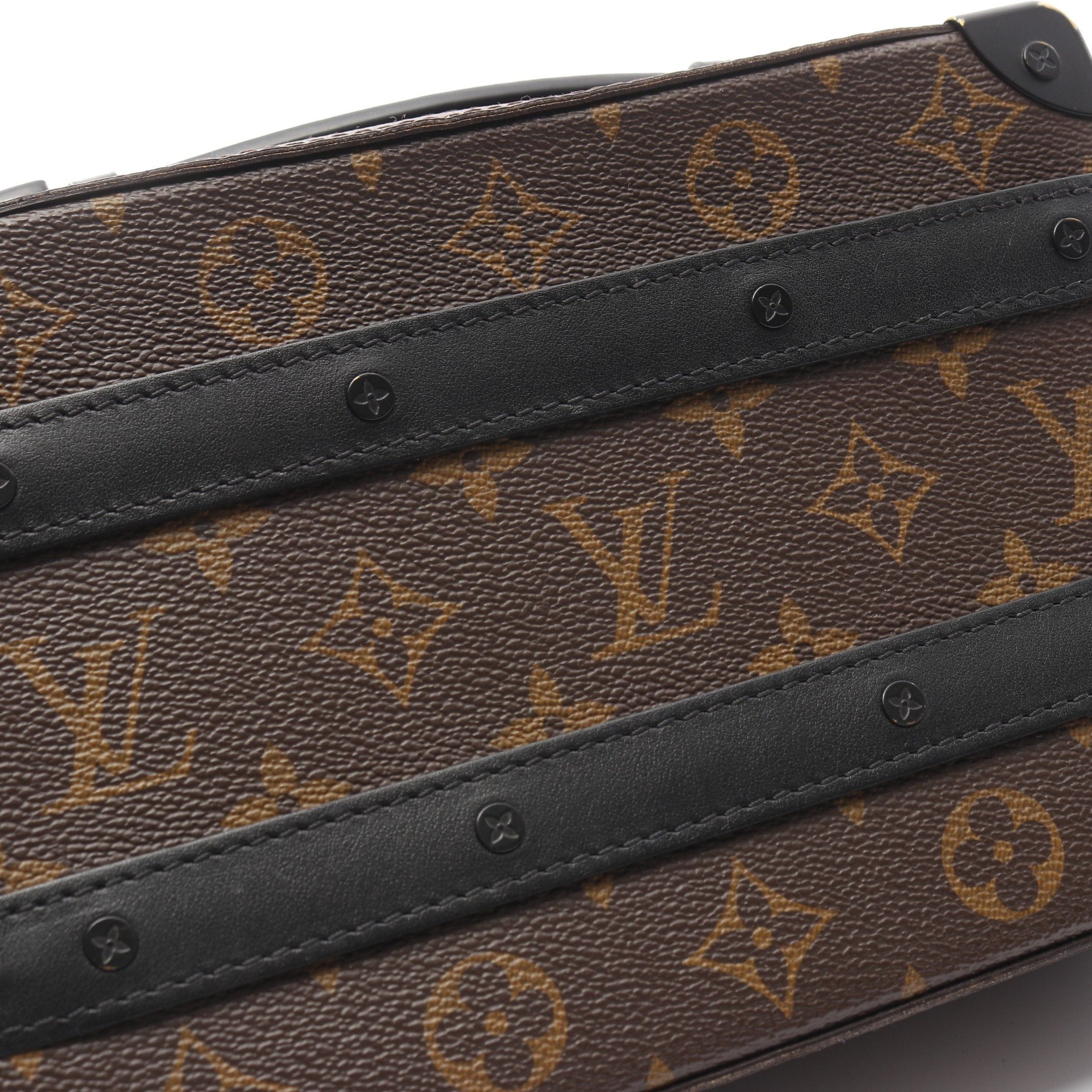 Louis Vuitton Louis Vuitton Handle Soft Trunk Monogram Macassar Handbag Leather Brown Black Size ONE SIZE - 11 Thumbnail