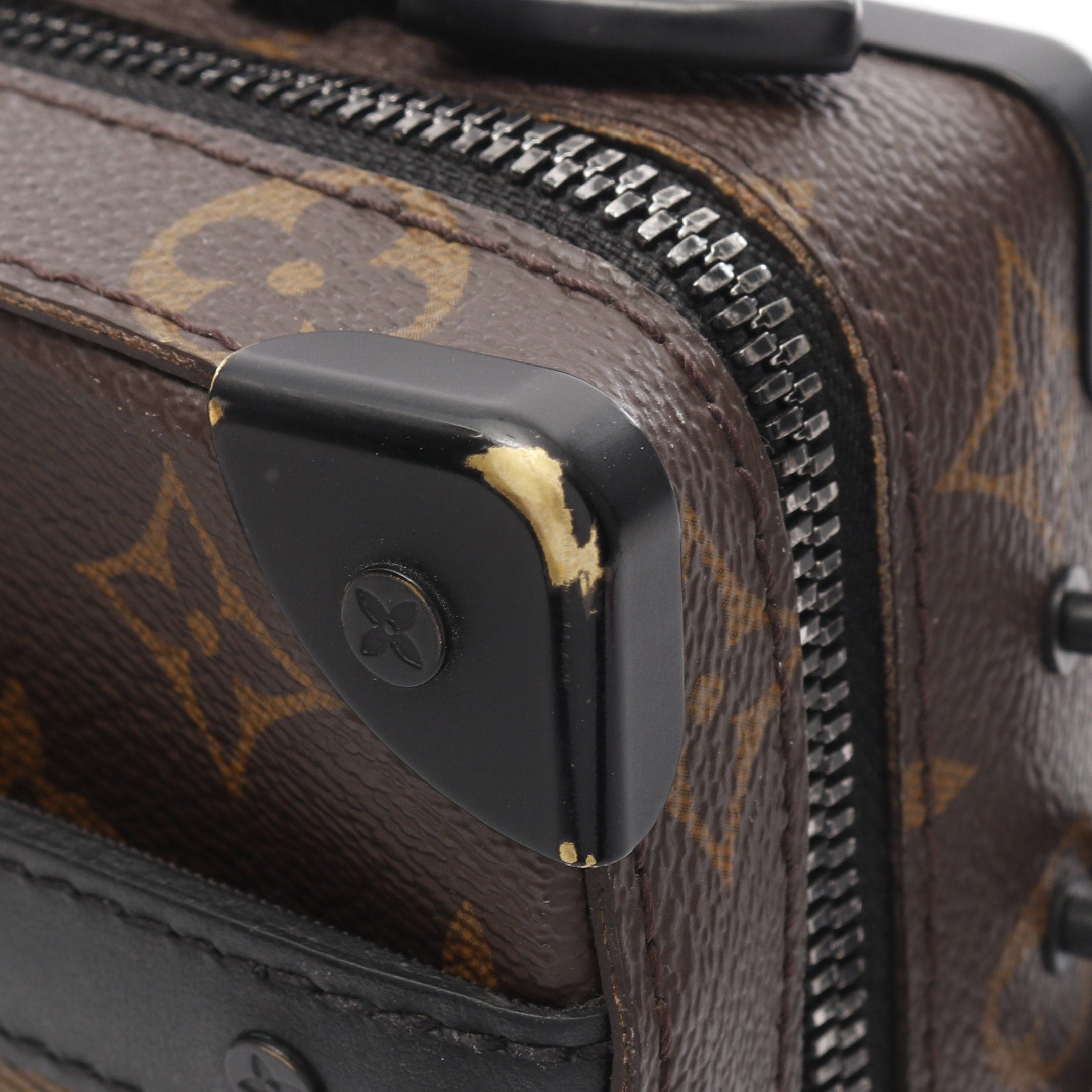 Louis Vuitton Louis Vuitton Handle Soft Trunk Monogram Macassar Handbag Leather Brown Black Size ONE SIZE - 6 Thumbnail