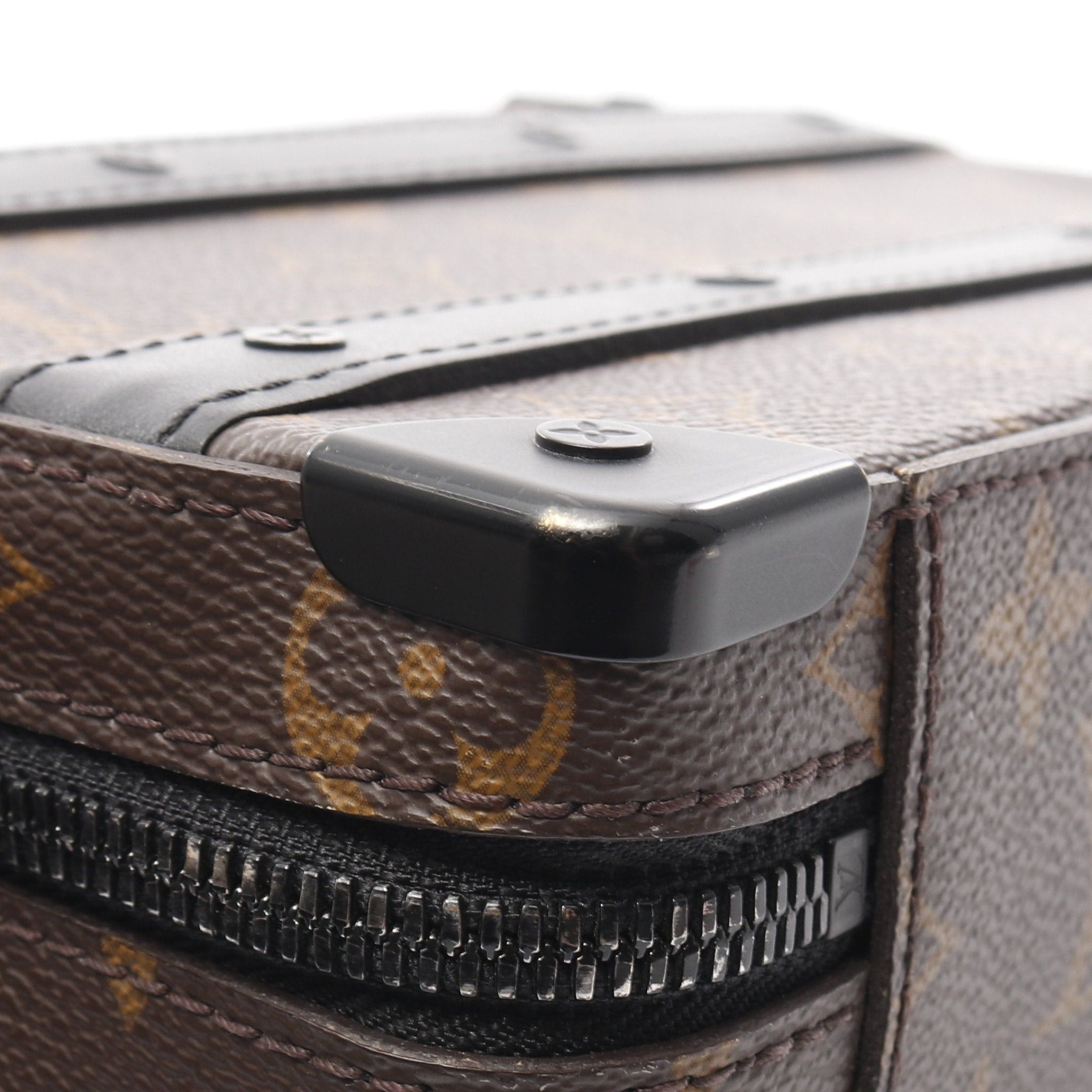 Louis Vuitton Louis Vuitton Handle Soft Trunk Monogram Macassar Handbag Leather Brown Black Size ONE SIZE - 7 Thumbnail