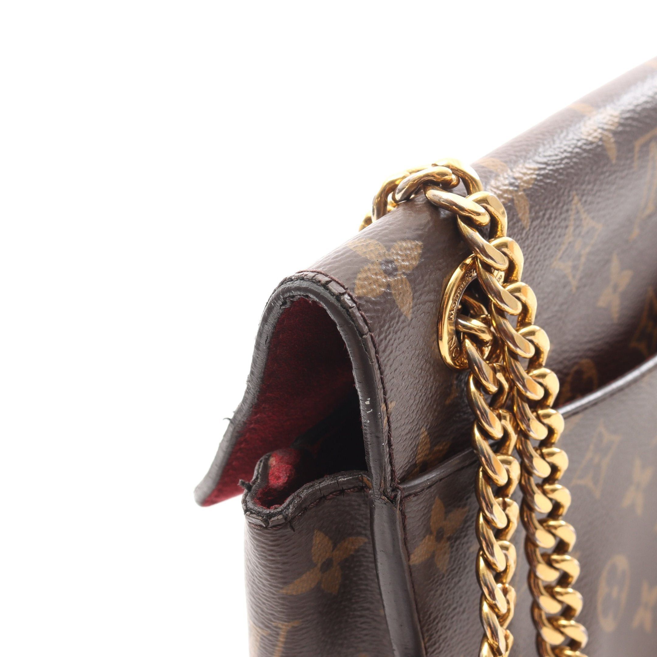 Louis Vuitton Louis Vuitton Passy Monogram Chain Shoulder Bag Leather Brown Black Size ONE SIZE - 13 Thumbnail