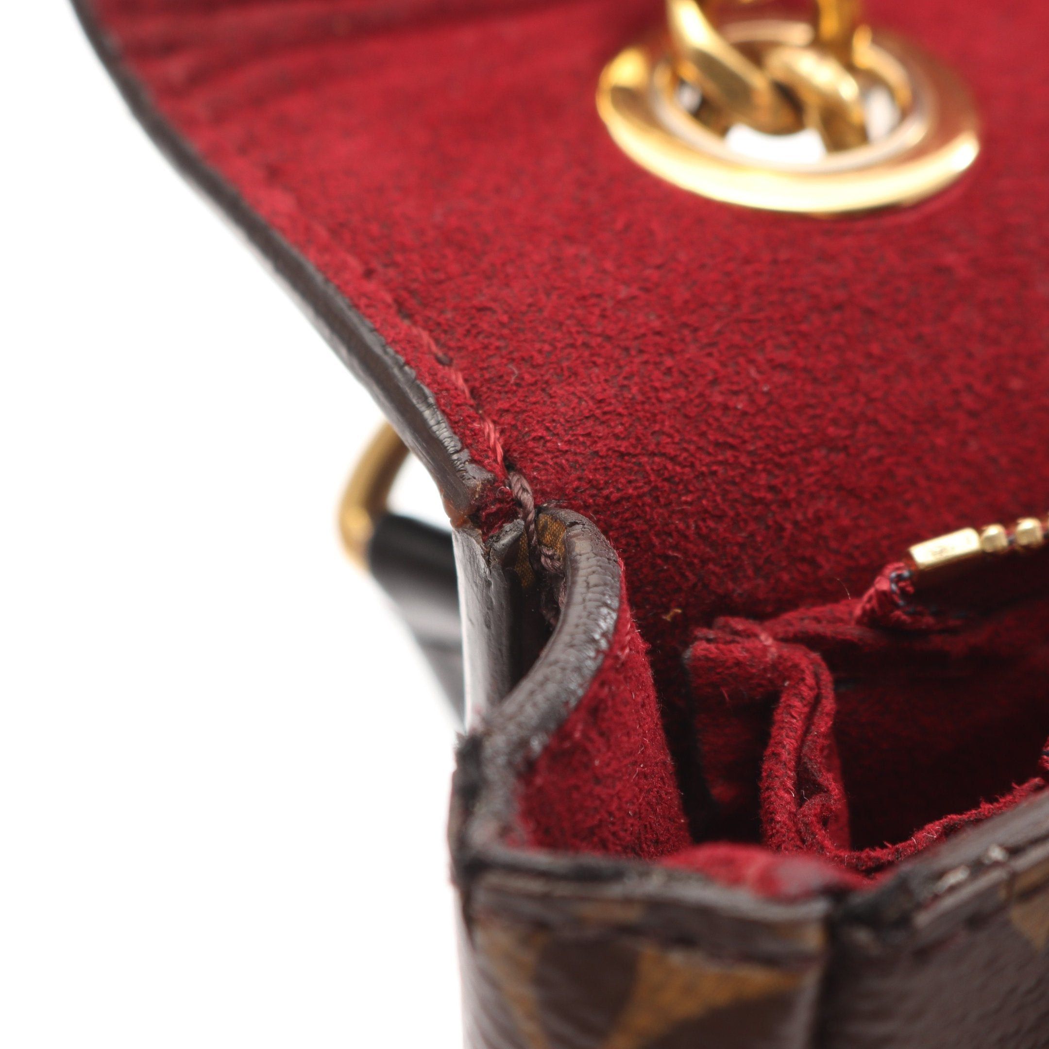 Louis Vuitton Louis Vuitton Passy Monogram Chain Shoulder Bag Leather Brown Black Size ONE SIZE - 11 Thumbnail