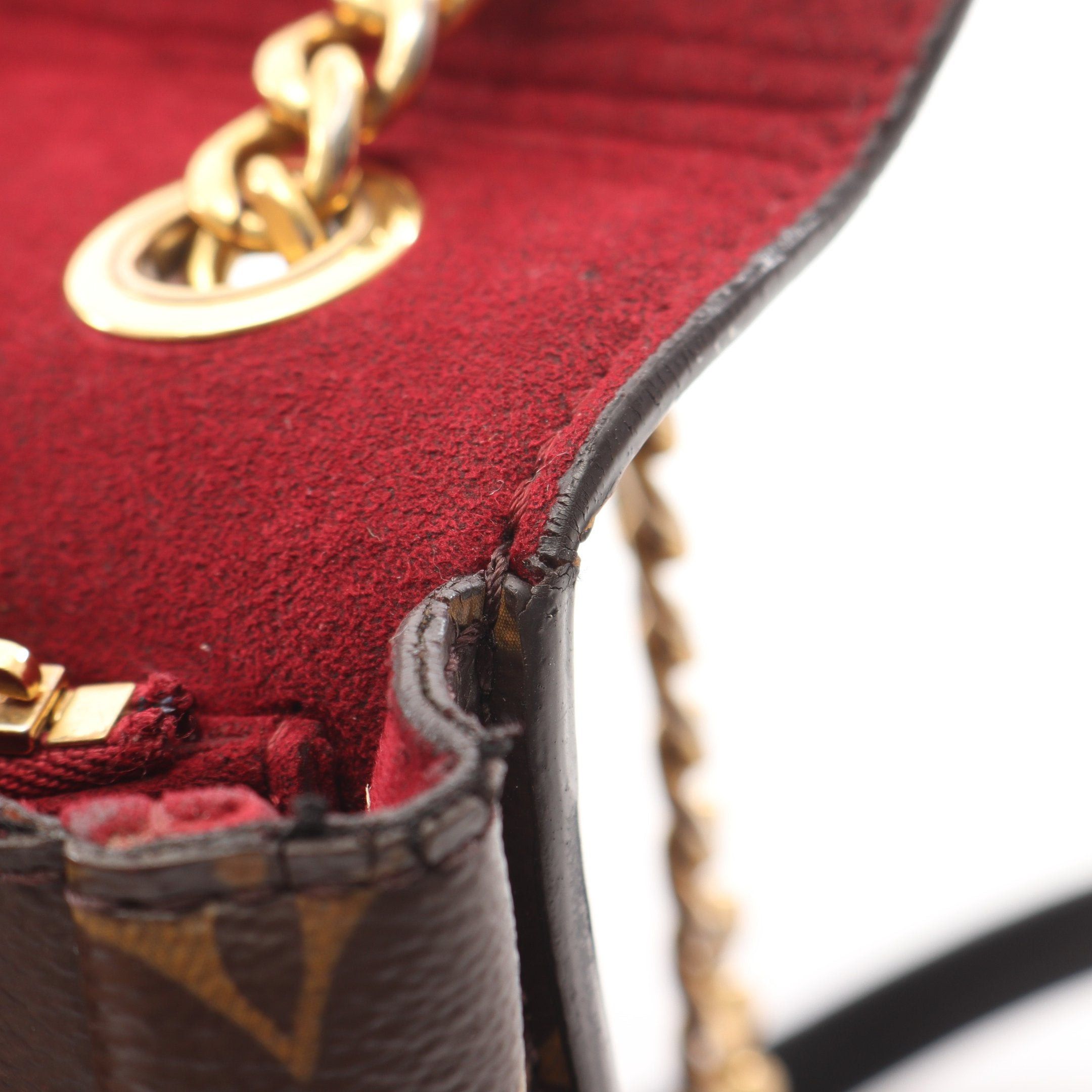 Louis Vuitton Louis Vuitton Passy Monogram Chain Shoulder Bag Leather Brown Black Size ONE SIZE - 12 Thumbnail