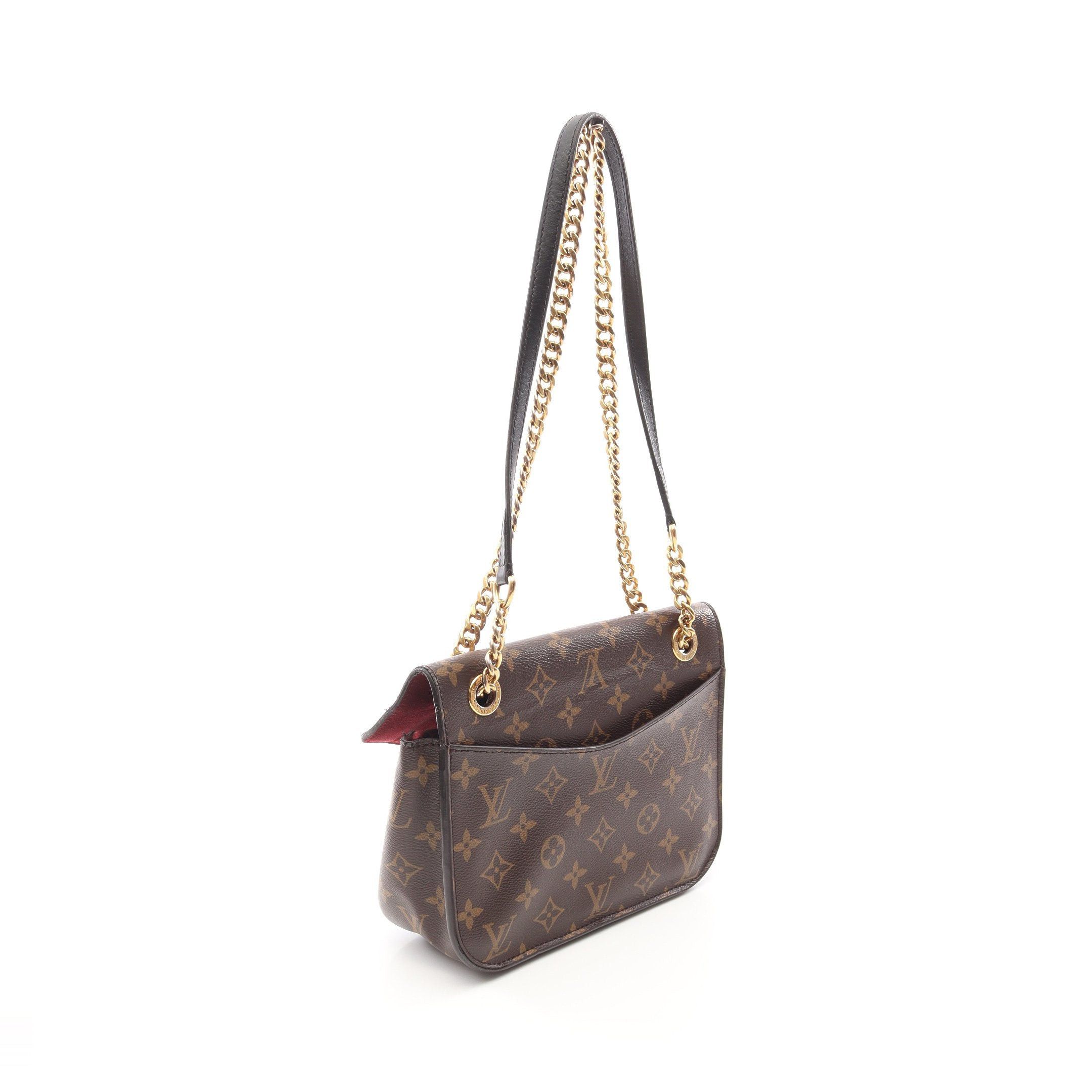 Louis Vuitton Louis Vuitton Passy Monogram Chain Shoulder Bag Leather Brown Black Size ONE SIZE - 2 Thumbnail