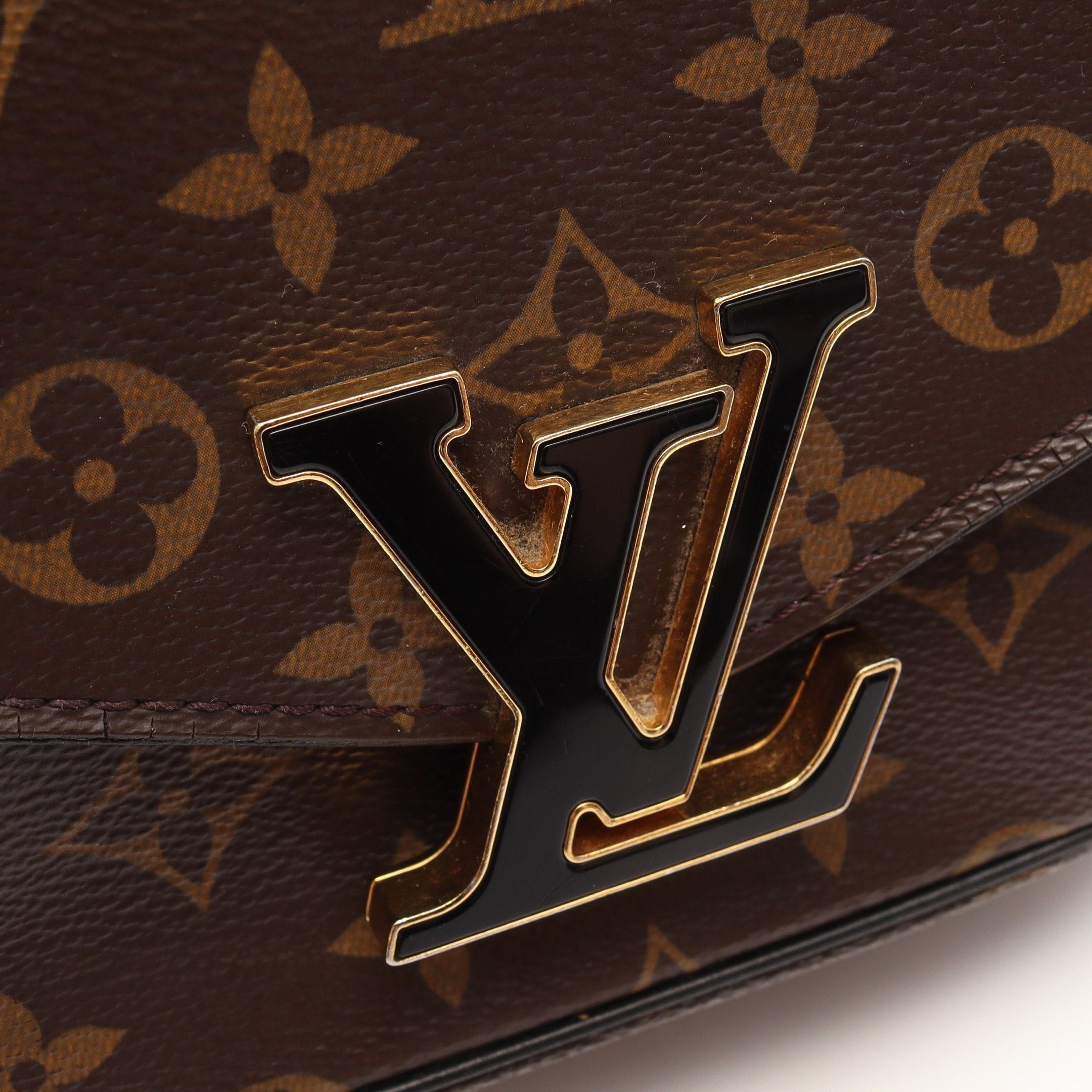 Louis Vuitton Louis Vuitton Passy Monogram Chain Shoulder Bag Leather Brown Black Size ONE SIZE - 7 Thumbnail