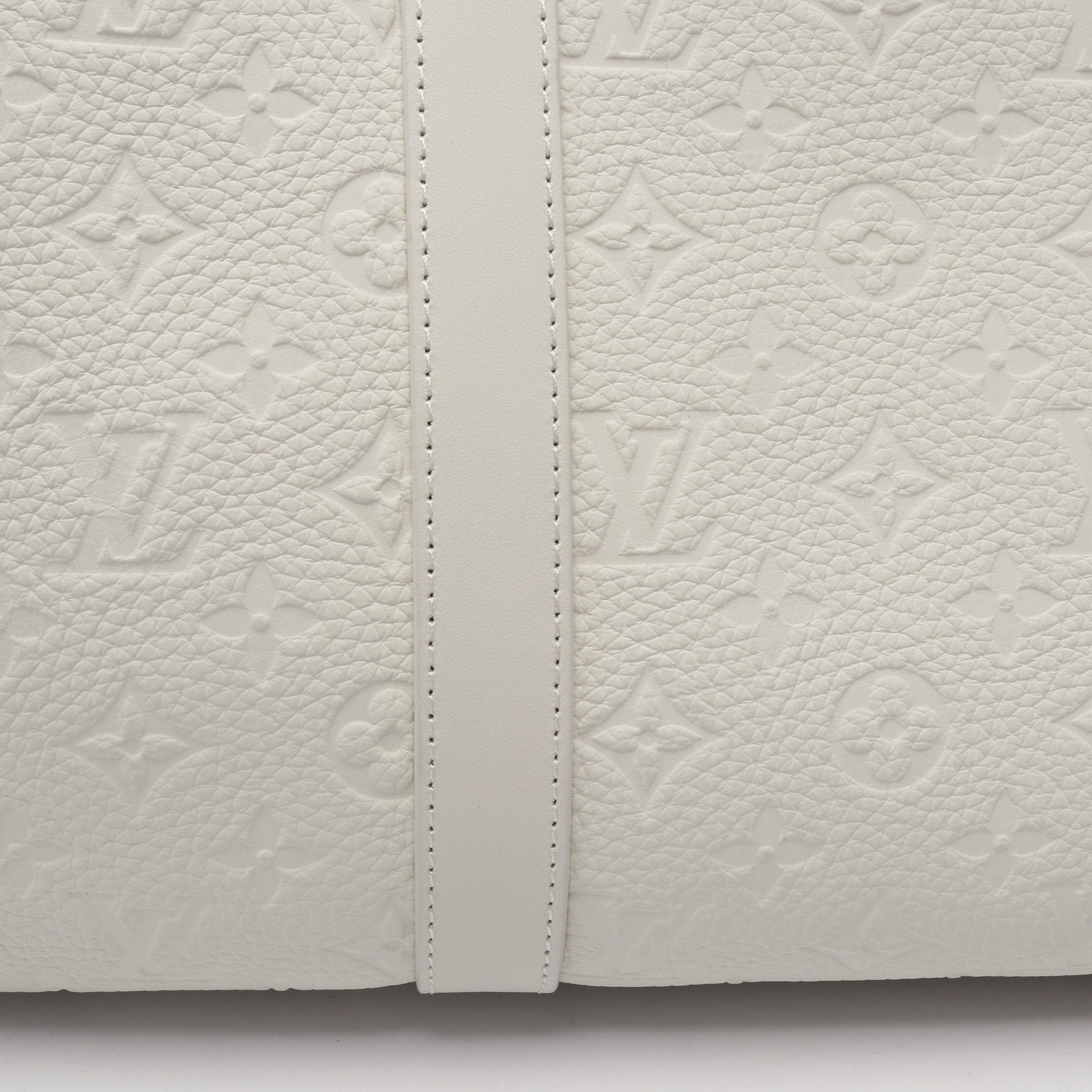 Louis Vuitton Louis Vuitton Sac Plat 24H Monogram Taurillon Shoulder Bag Tote Leather White Size ONE SIZE - 12 Thumbnail