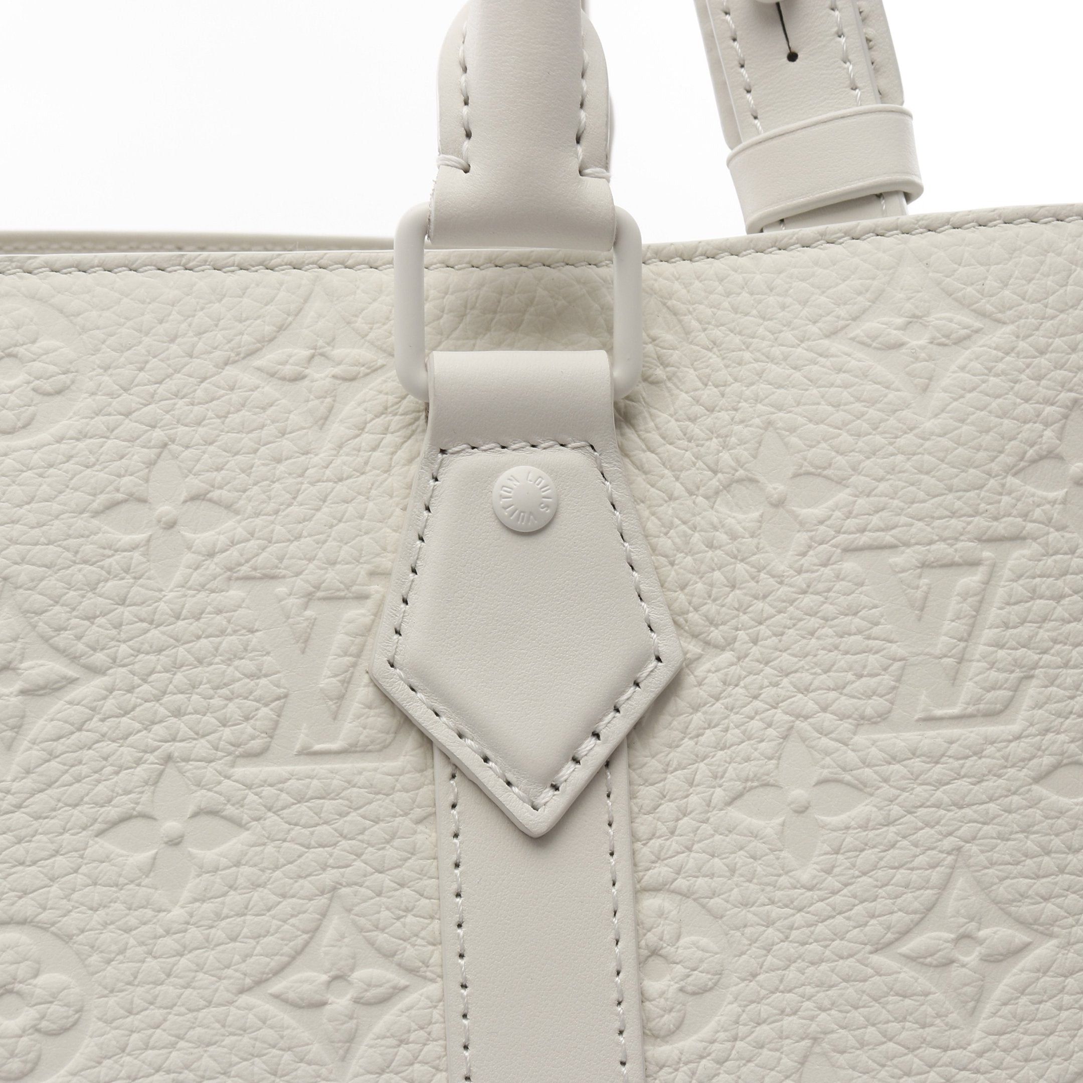 Louis Vuitton Louis Vuitton Sac Plat 24H Monogram Taurillon Shoulder Bag Tote Leather White Size ONE SIZE - 11 Thumbnail