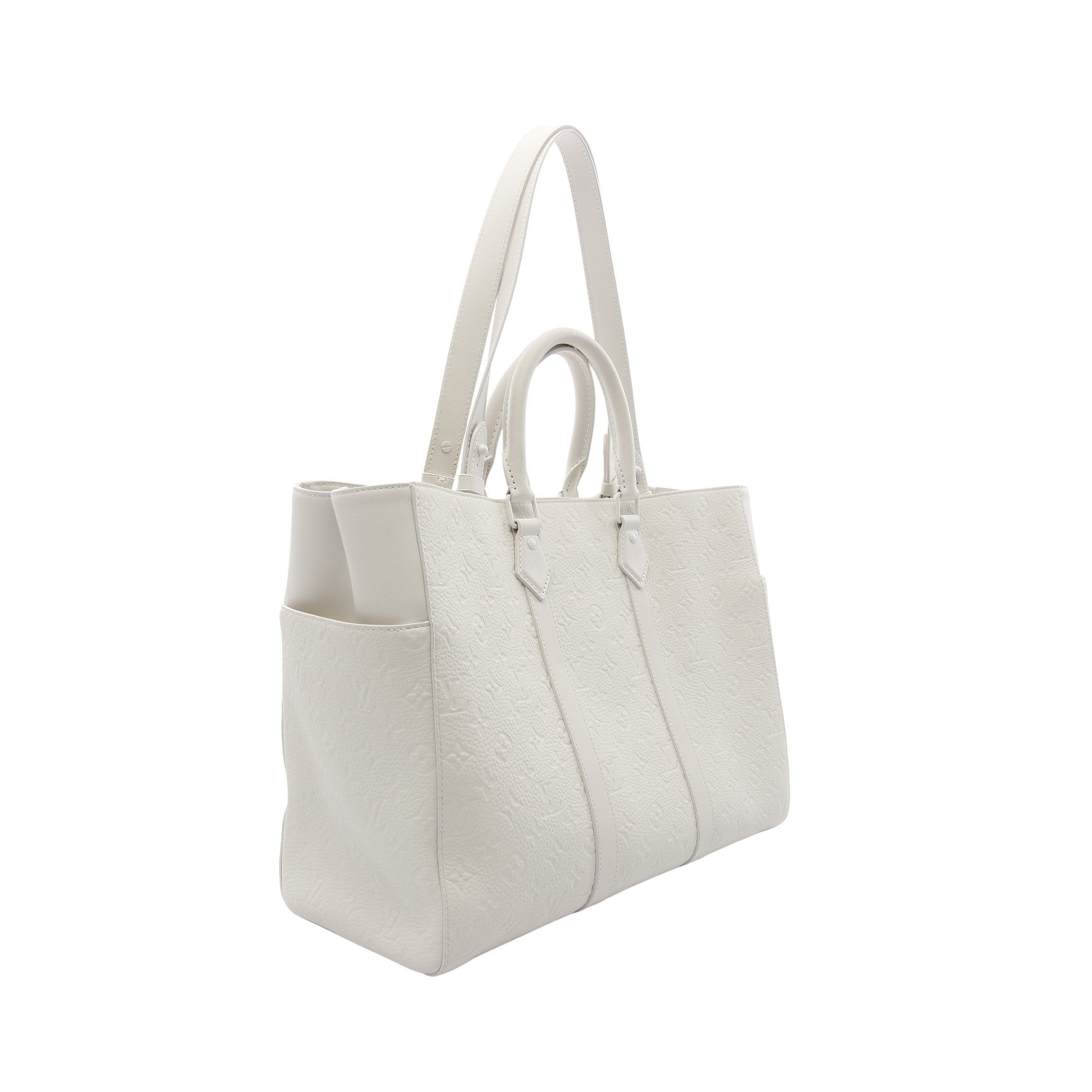 Louis Vuitton Louis Vuitton Sac Plat 24H Monogram Taurillon Shoulder Bag Tote Leather White Size ONE SIZE - 2 Thumbnail