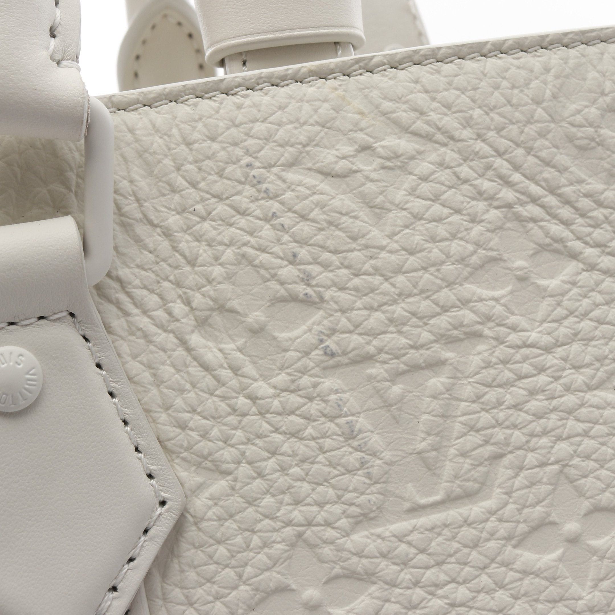 Louis Vuitton Louis Vuitton Sac Plat 24H Monogram Taurillon Shoulder Bag Tote Leather White Size ONE SIZE - 7 Thumbnail