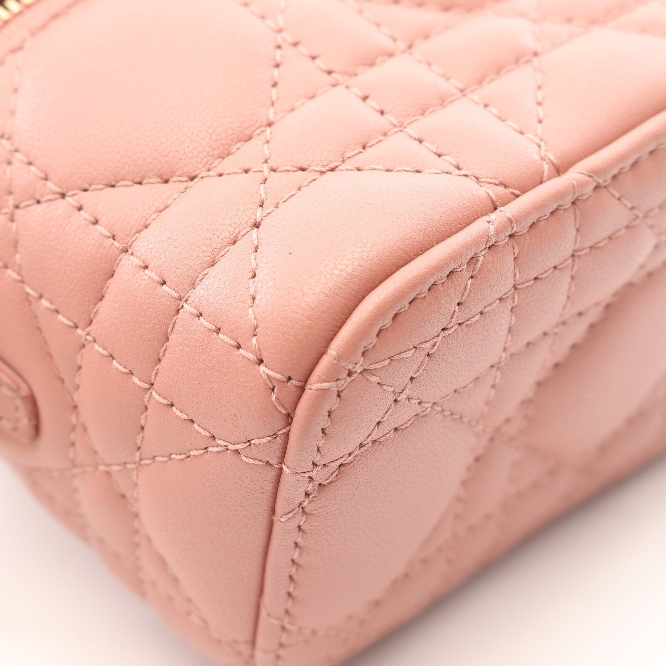 Dior Dior Lady Dior Micro Vanity Canage Bag Leather Pink Size ONE SIZE - 7 Thumbnail
