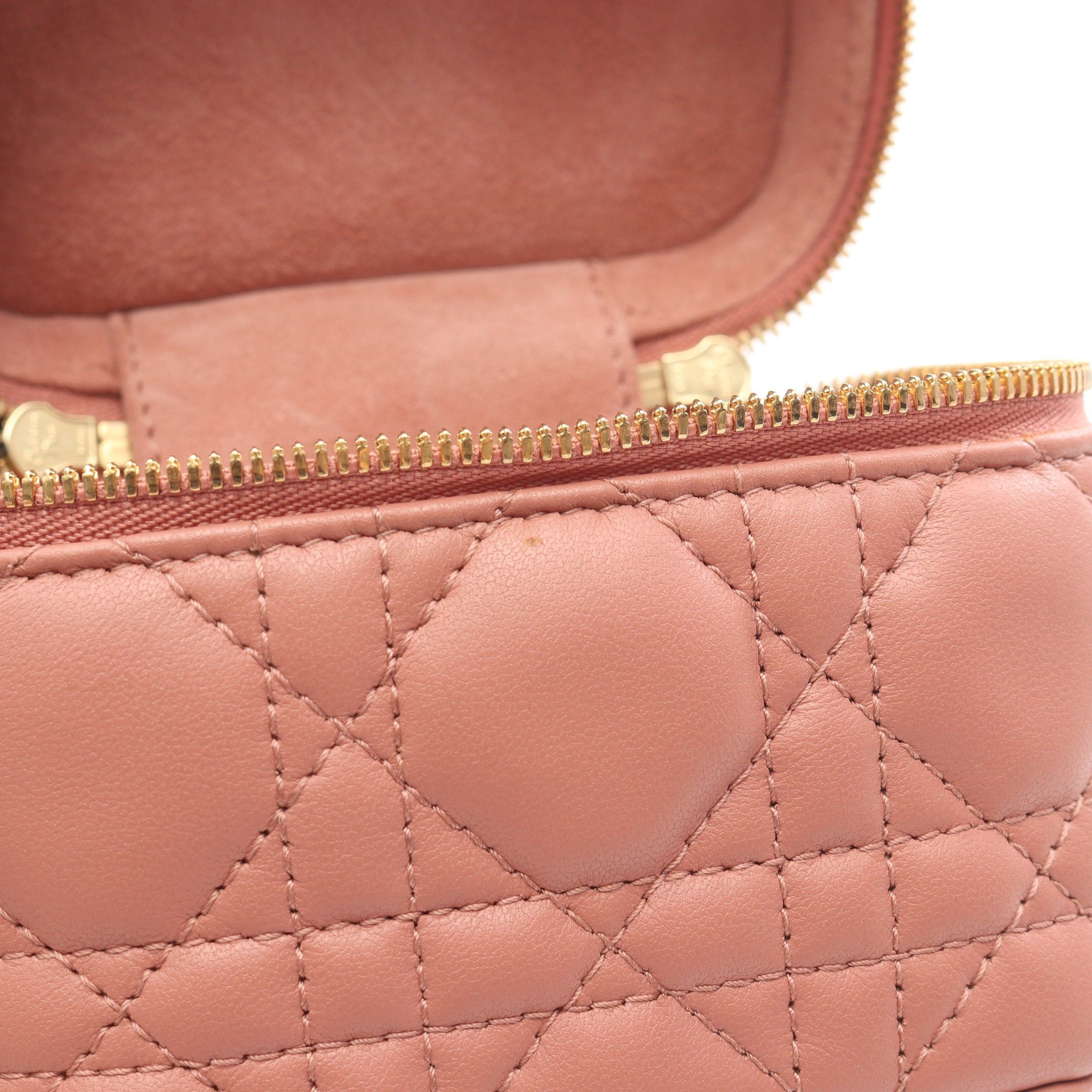 Dior Dior Lady Dior Micro Vanity Canage Bag Leather Pink Size ONE SIZE - 5 Thumbnail