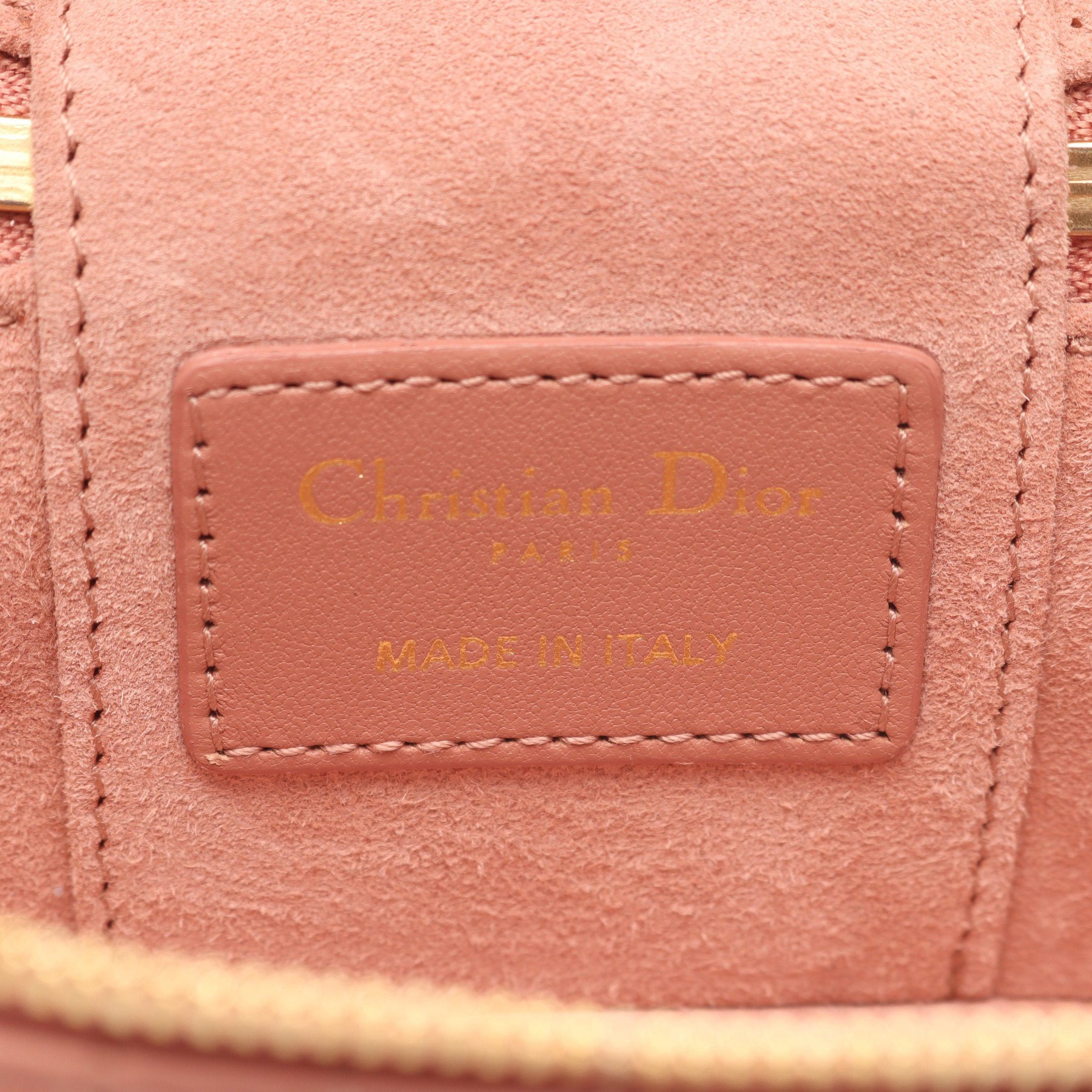 Dior Dior Lady Dior Micro Vanity Canage Bag Leather Pink Size ONE SIZE - 4 Thumbnail