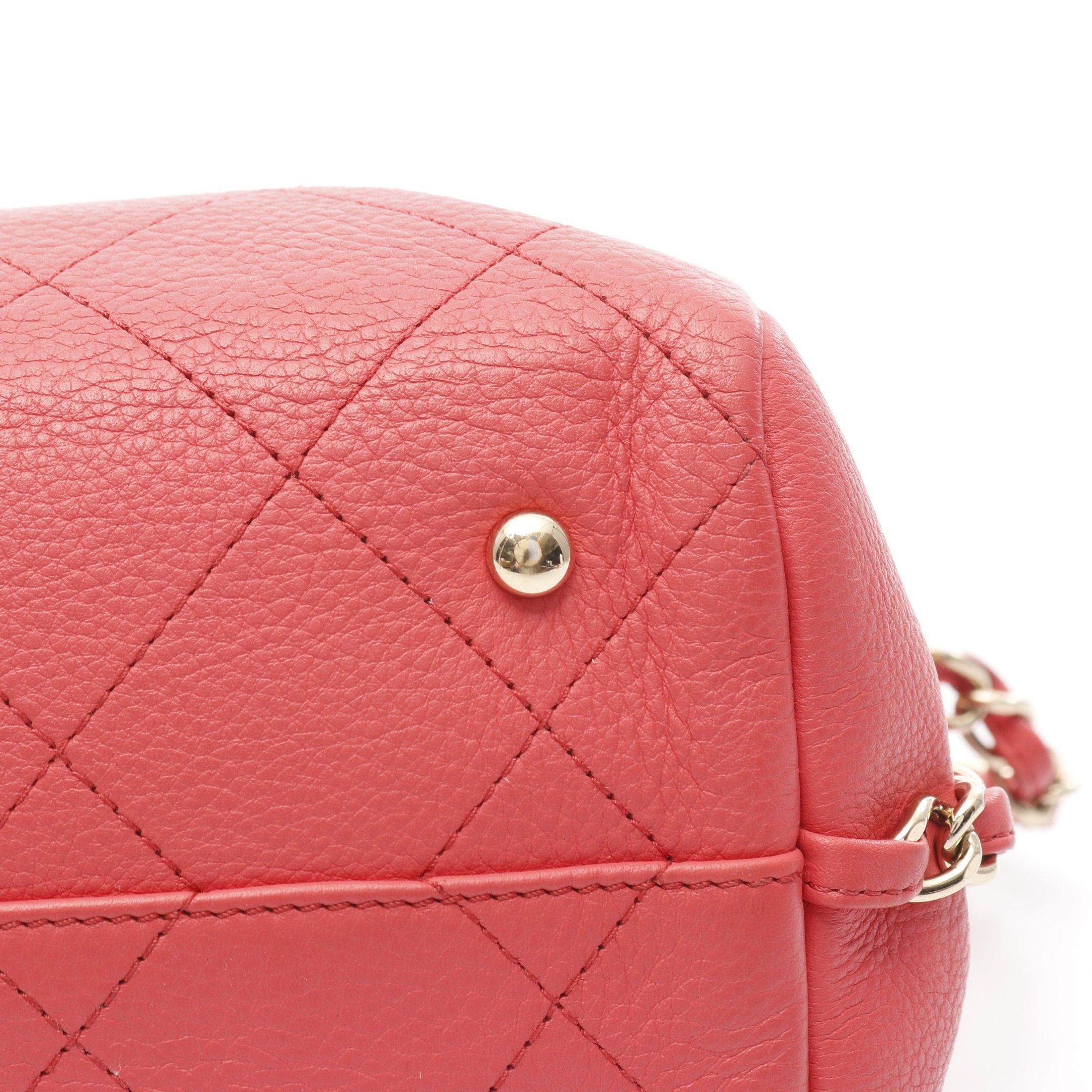 Chanel Chanel Small Shopping Bag Matelasse Chain Shoulder Leather Pink Gold Hardware Size ONE SIZE - 9 Thumbnail