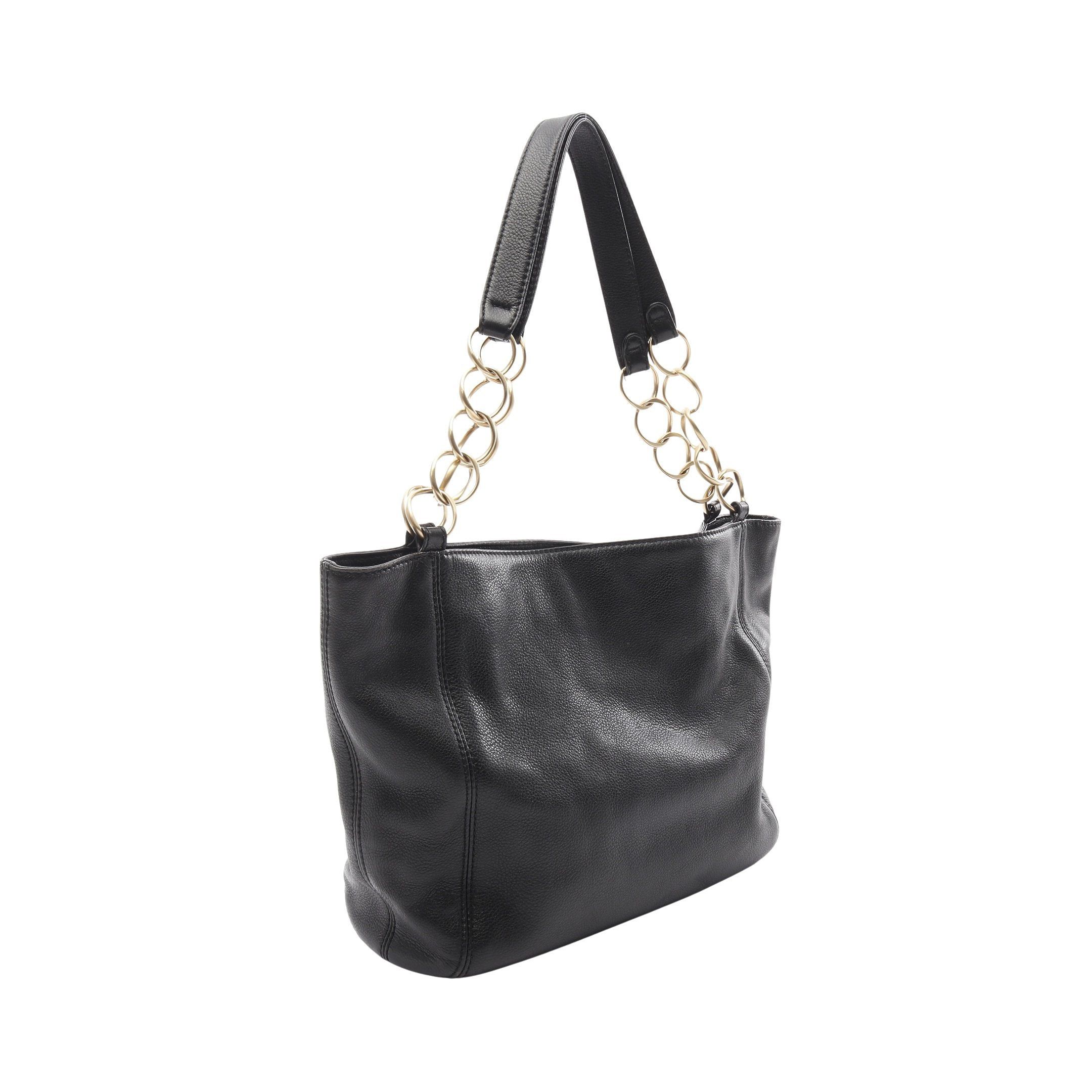 Chanel Chanel Coco Mark Chain Shoulder Bag Tote Caviar Skin Black Gold Hardware Size ONE SIZE - 2 Thumbnail