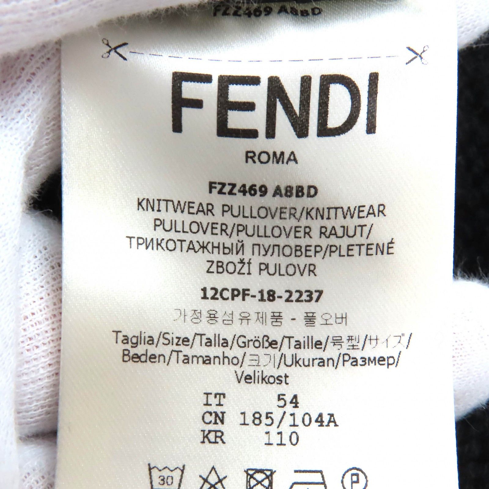 Fendi Fendi Fendi FZZ469 Cashmere Knit Sweater Others Tops FZZ469 Size ONE SIZE - 6 Thumbnail