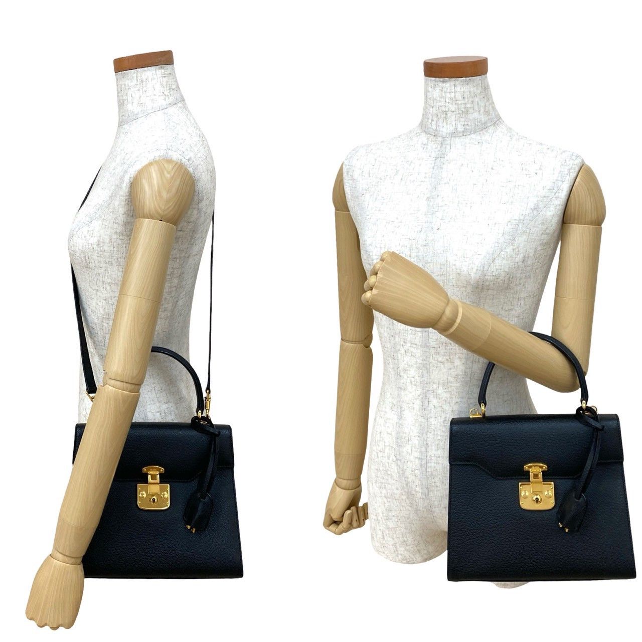 Gucci Gucci Gucci Old Gucci Leather 2way Shoulder Bag Handbag Leather Shoulder Bag Size ONE SIZE - 3 Thumbnail