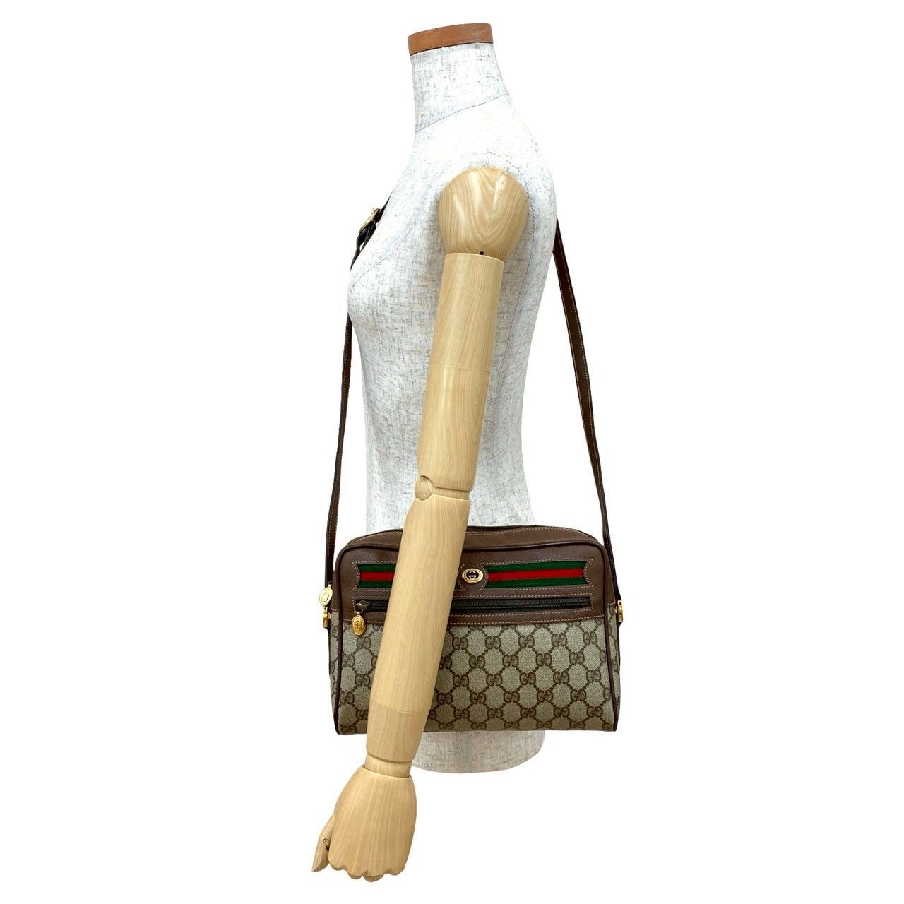 Gucci Gucci Gucci Old Gucci GG Logo PVC Leather Shoulder Bag Leather Shoulder Bag Size ONE SIZE - 3 Thumbnail