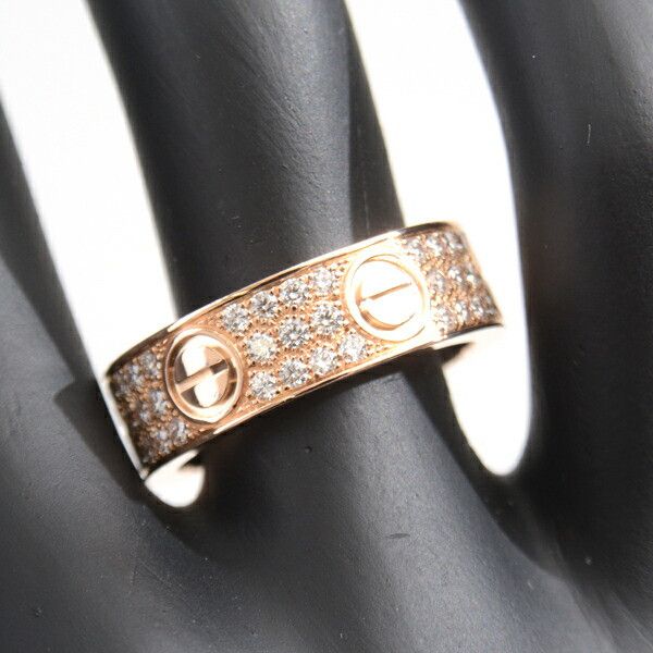 Cartier Cartier Cartier Love Full Pave Diamond 750PG Ring Size 55 Crocodile skin Ring DUTY FREE for USA Size ONE SIZE - 6 Thumbnail