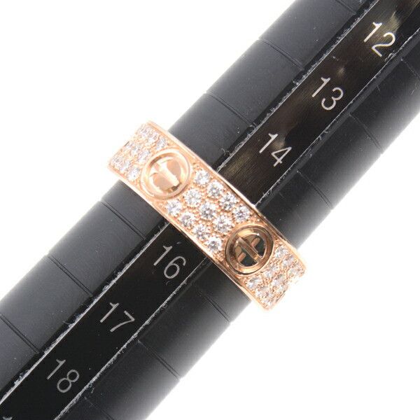 Cartier Cartier Cartier Love Full Pave Diamond 750PG Ring Size 55 Crocodile skin Ring DUTY FREE for USA Size ONE SIZE - 5 Thumbnail