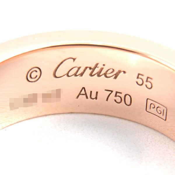 Cartier Cartier Cartier Love Full Pave Diamond 750PG Ring Size 55 Crocodile skin Ring DUTY FREE for USA Size ONE SIZE - 4 Thumbnail