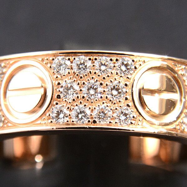 Cartier Cartier Cartier Love Full Pave Diamond 750PG Ring Size 55 Crocodile skin Ring DUTY FREE for USA Size ONE SIZE - 10 Thumbnail