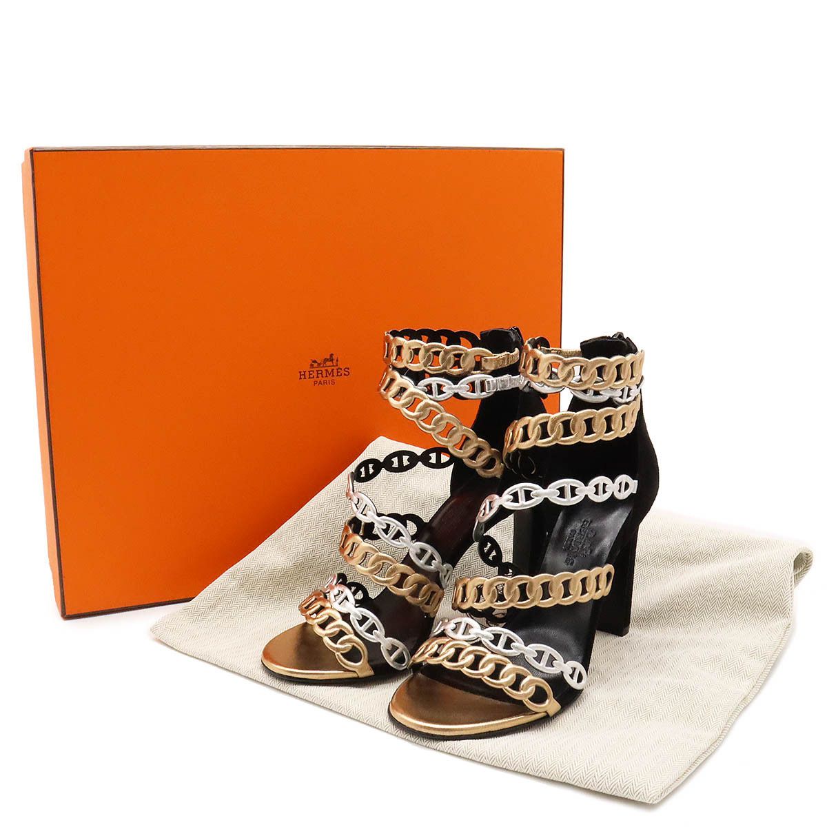 Hermes Hermes Hermes Suede Leather Chaine d'Ancre Sandals Suede Shoes DUTY FREE for USA Size ONE SIZE - 9 Thumbnail