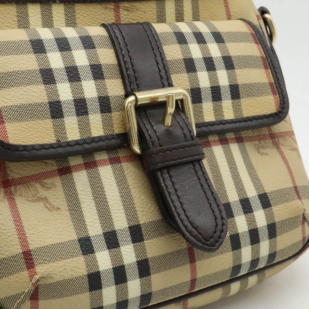 Burberry Burberry Burberry PVC Leather Shadow Horse Nova Check Shoulder Bag Canvas Shoulder Bag DUTY FREE for USA Size ONE SIZE - 9 Thumbnail